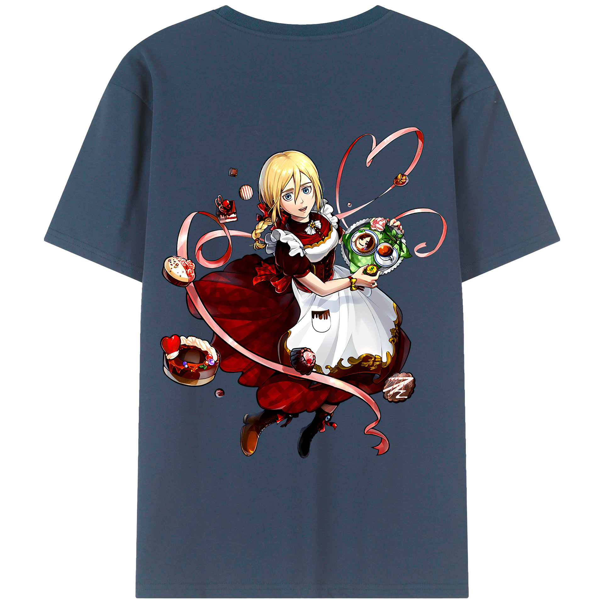 （画像用） 進撃の巨人 クリスタ·レンズ Attack on Titan Christa Lenz レディース半袖Tシャツ(バックプリント)