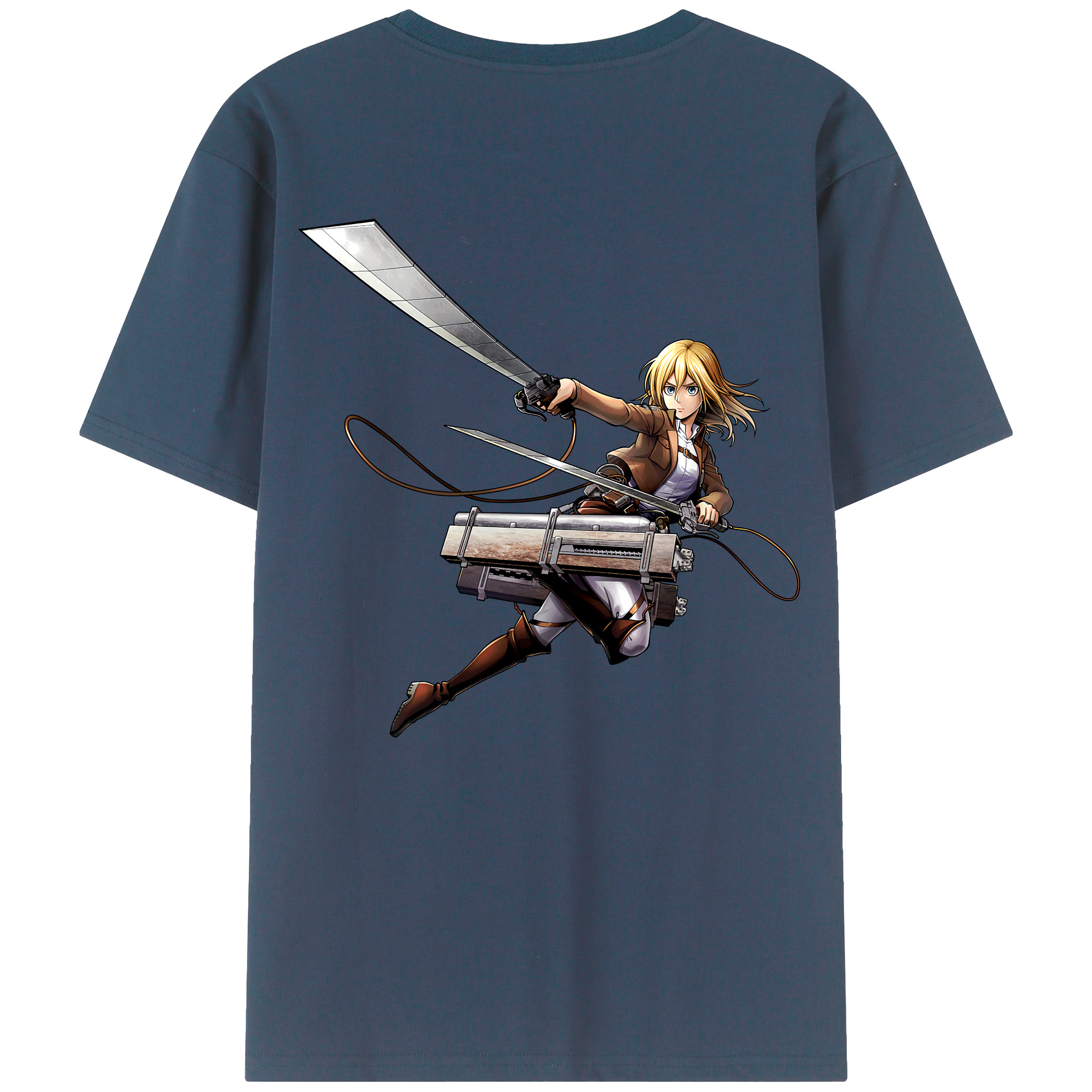 （画像用） 進撃の巨人 クリスタ·レンズ Attack on Titan Christa Lenz レディース半袖Tシャツ(バックプリント)