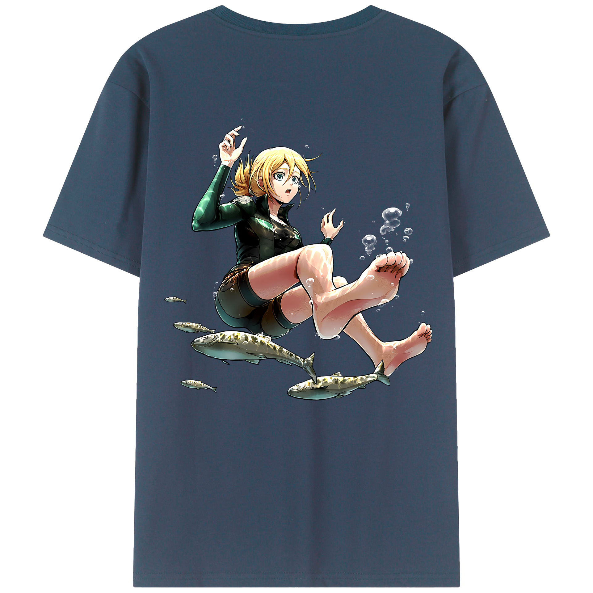 （画像用） 進撃の巨人 クリスタ·レンズ Attack on Titan Christa Lenz レディース半袖Tシャツ(バックプリント)