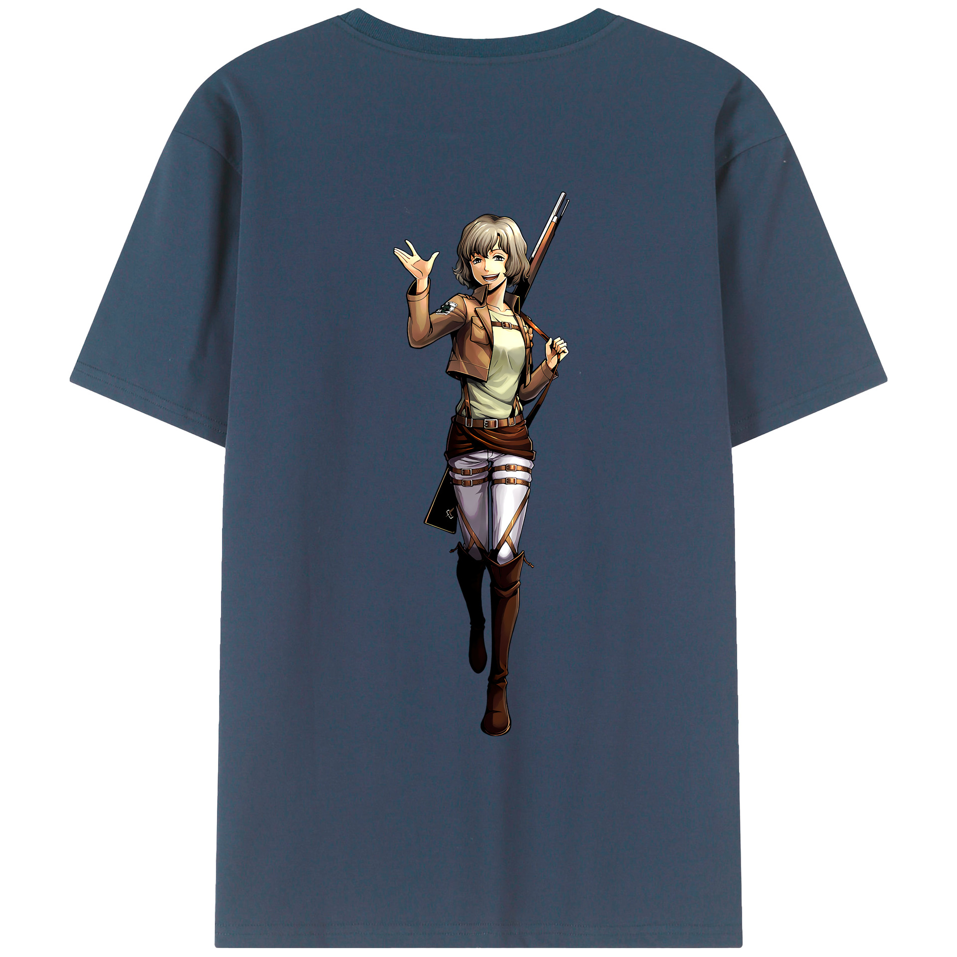 （画像用） 進撃の巨人 ヒツチ Attack on Titan Hitch レディース半袖Tシャツ(バックプリント)