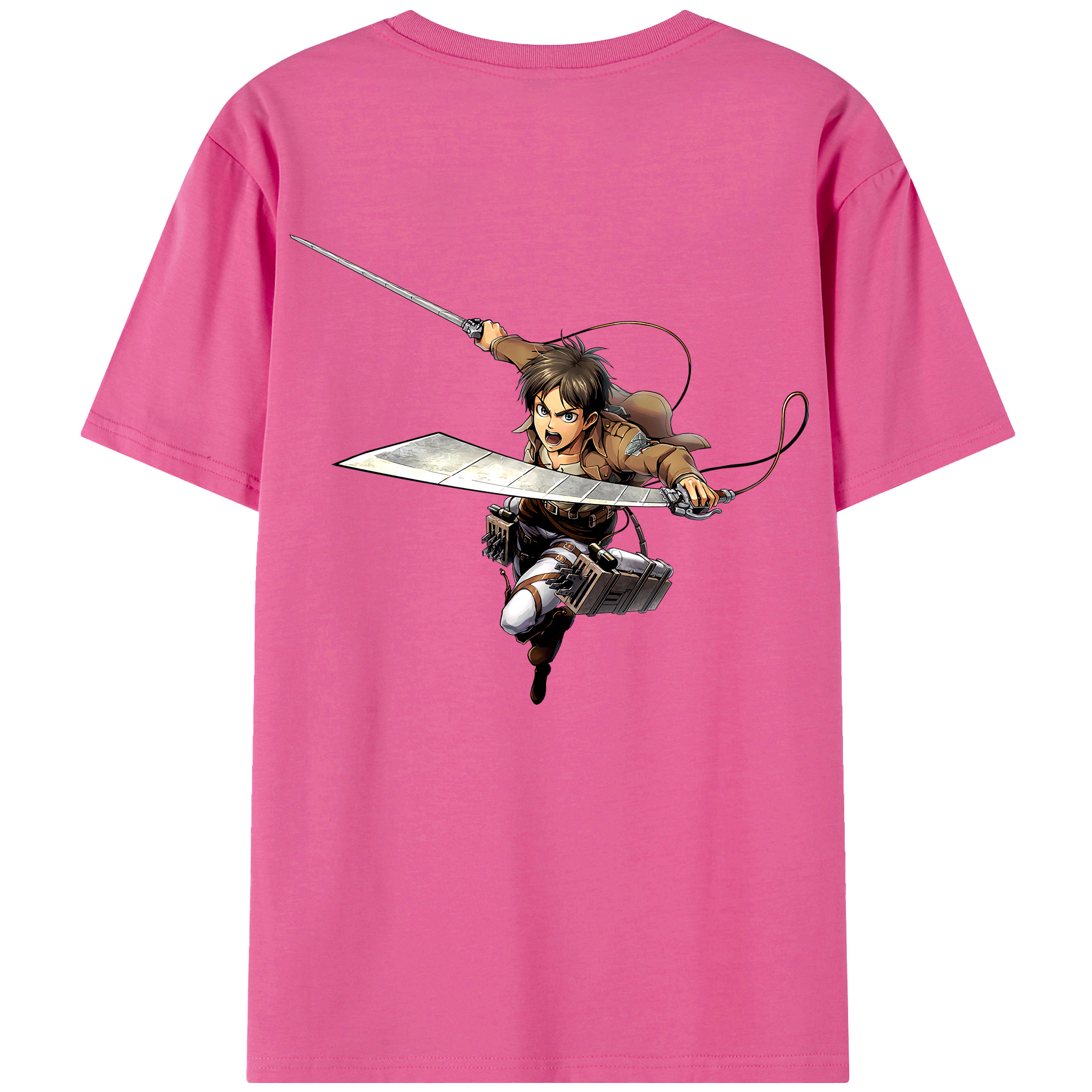 （画像用） 進撃の巨人 エレン･イェーガー Attack on Titan Eren Jäger レディース半袖Tシャツ(バックプリント)