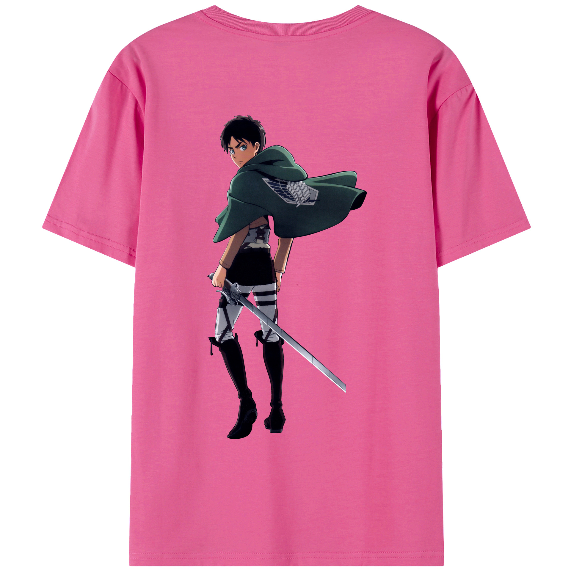 （画像用） 進撃の巨人 エレン･イェーガー Attack on Titan Eren Jäger レディース半袖Tシャツ(バックプリント)