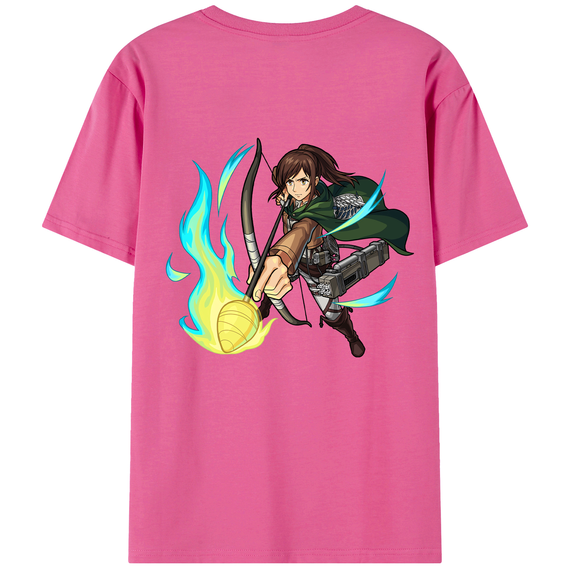 （画像用） 進撃の巨人 サシャ·ブラウス Attack on Titan Sasha Blaus レディース半袖Tシャツ(バックプリント)