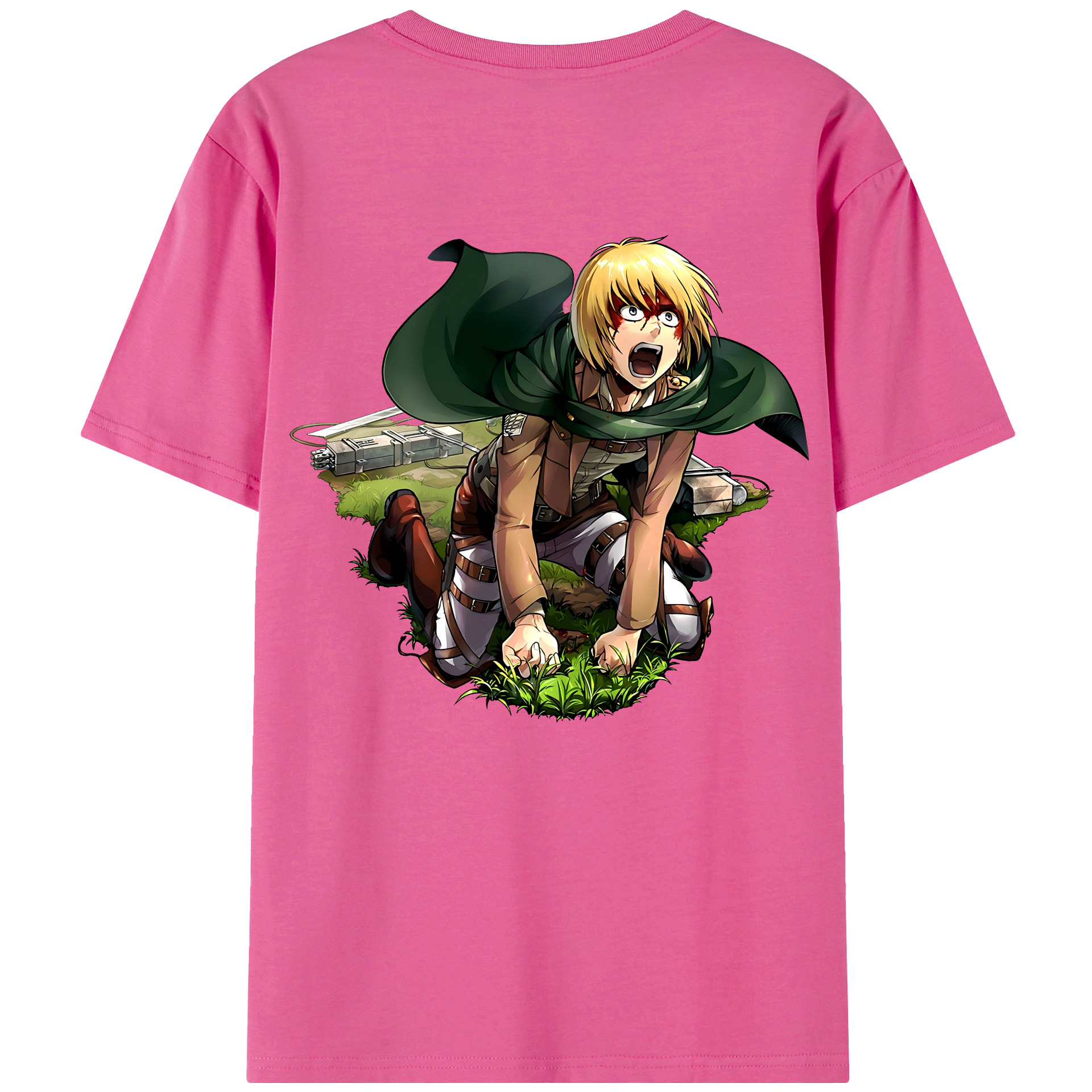 （画像用） 進撃の巨人 アルミン·アルレルト Attack on Titan Armin Arlert レディース半袖Tシャツ(バックプリント)