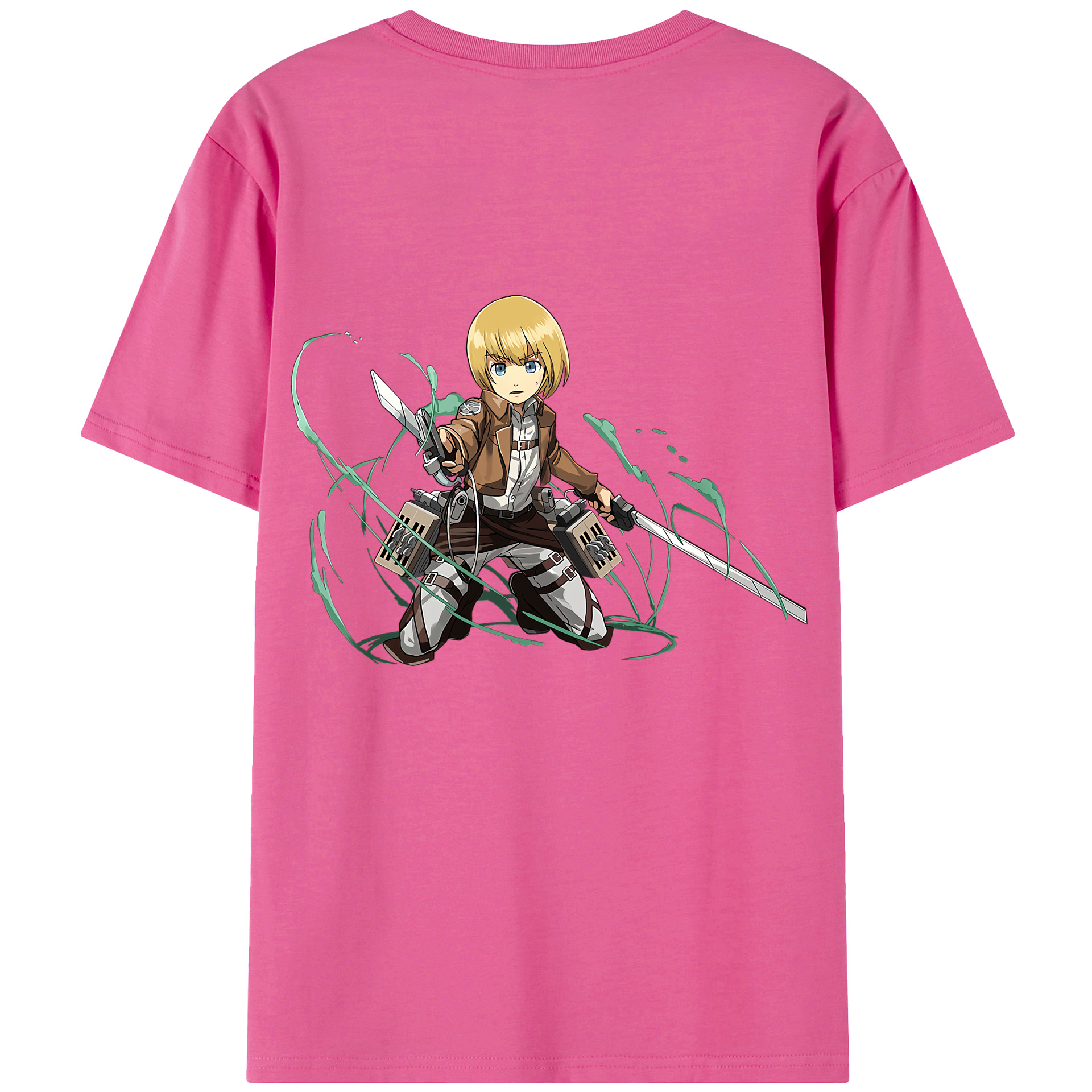 （画像用） 進撃の巨人 アルミン·アルレルト Attack on Titan Armin Arlert レディース半袖Tシャツ(バックプリント)