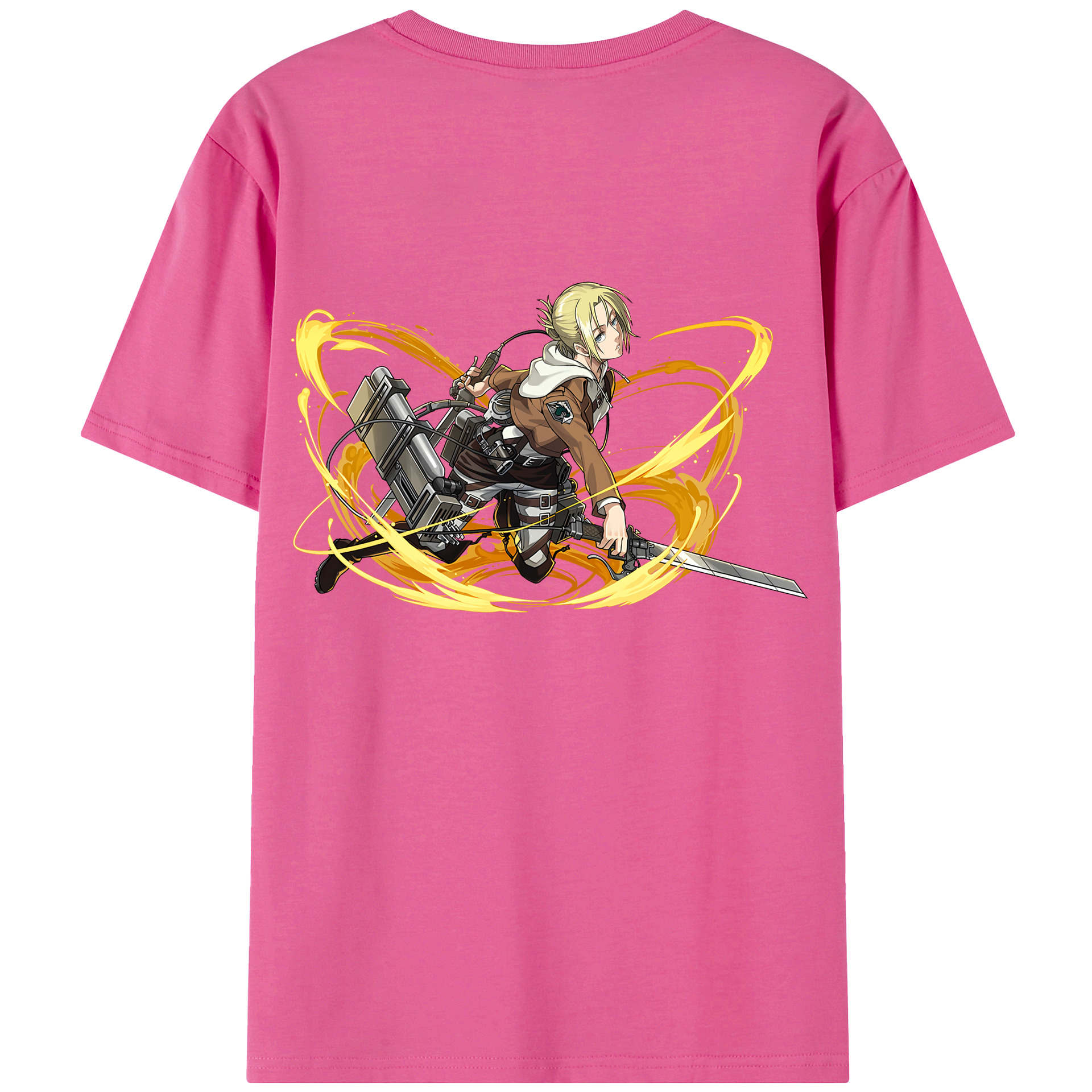 （画像用） 進撃の巨人 アニ・レオンハート Attack on Titan Annie Leonhart レディース半袖Tシャツ(バックプリント)