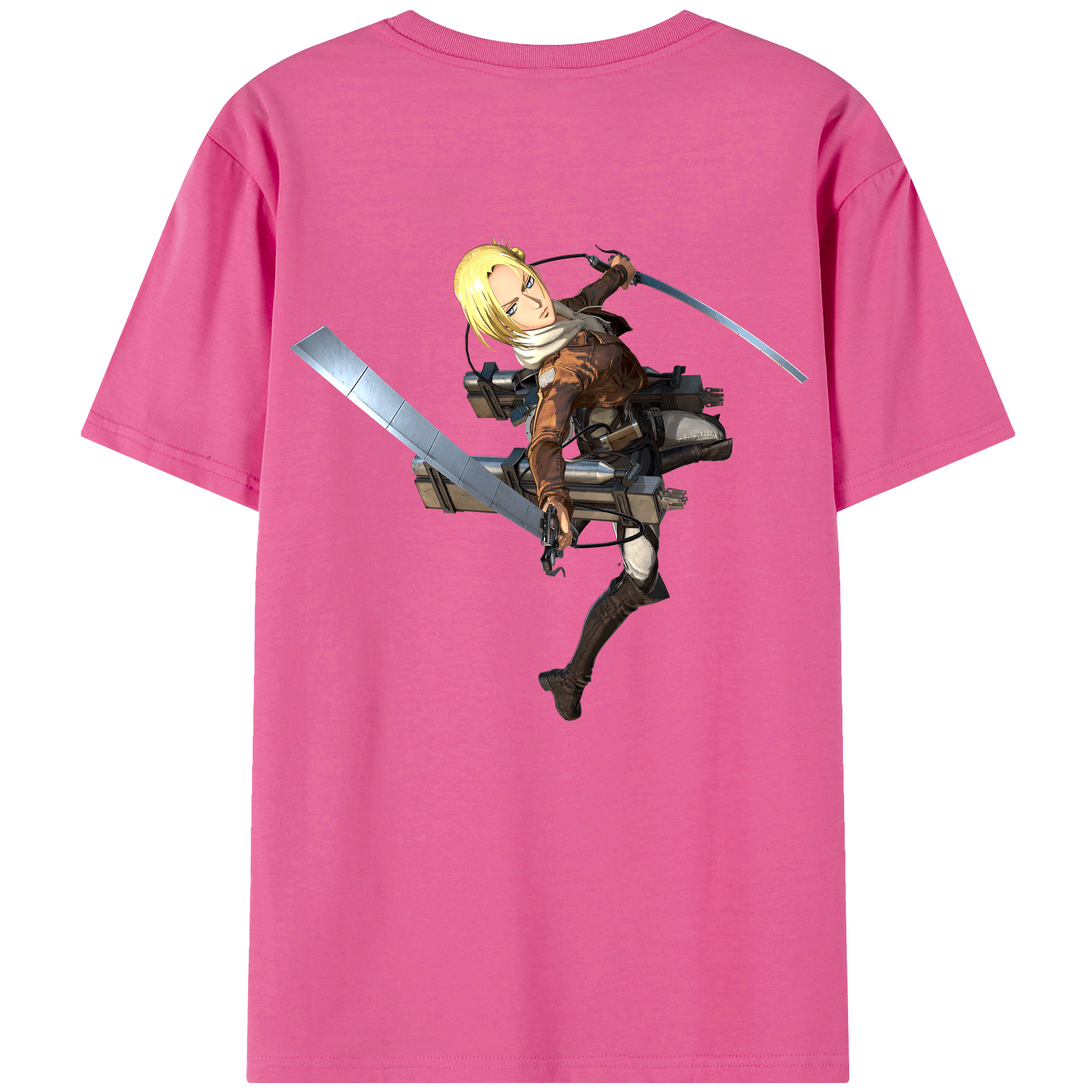 （画像用） 進撃の巨人 アニ・レオンハート Attack on Titan Annie Leonhart レディース半袖Tシャツ(バックプリント)