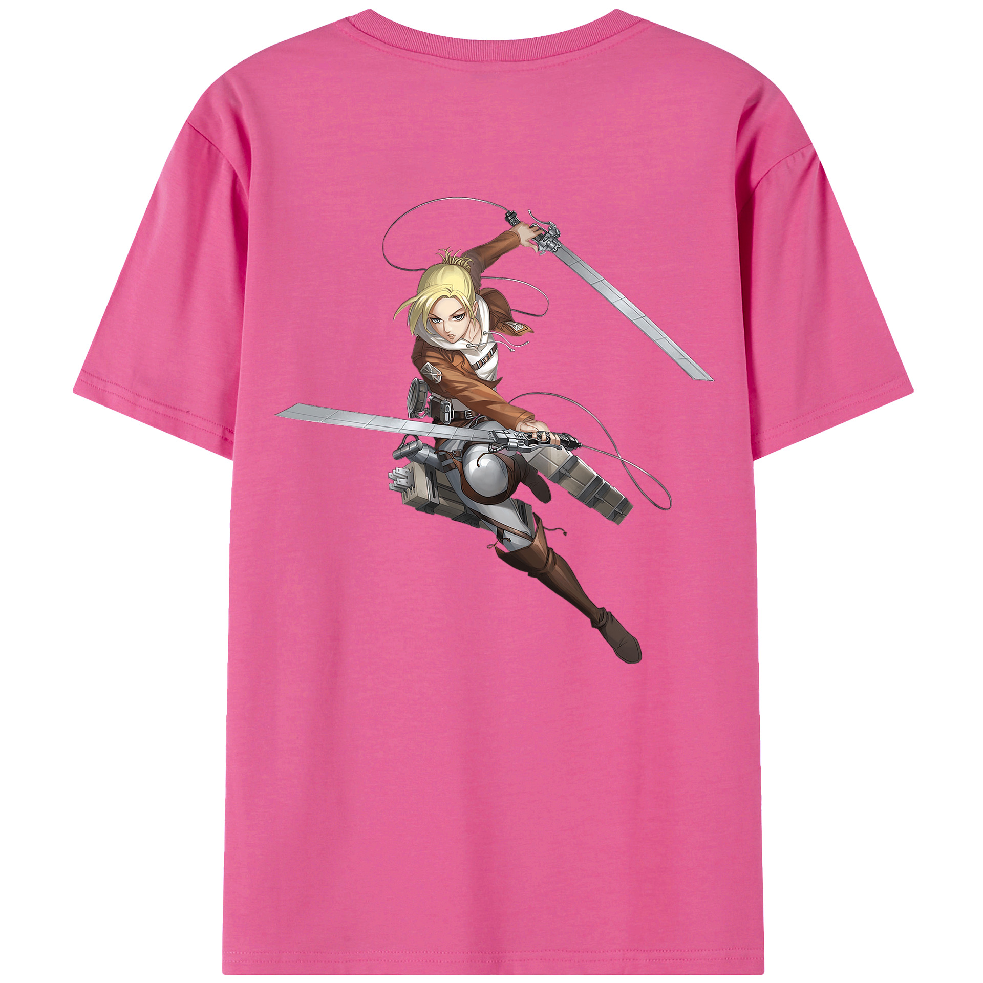 （画像用） 進撃の巨人 アニ・レオンハート Attack on Titan Annie Leonhart レディース半袖Tシャツ(バックプリント)