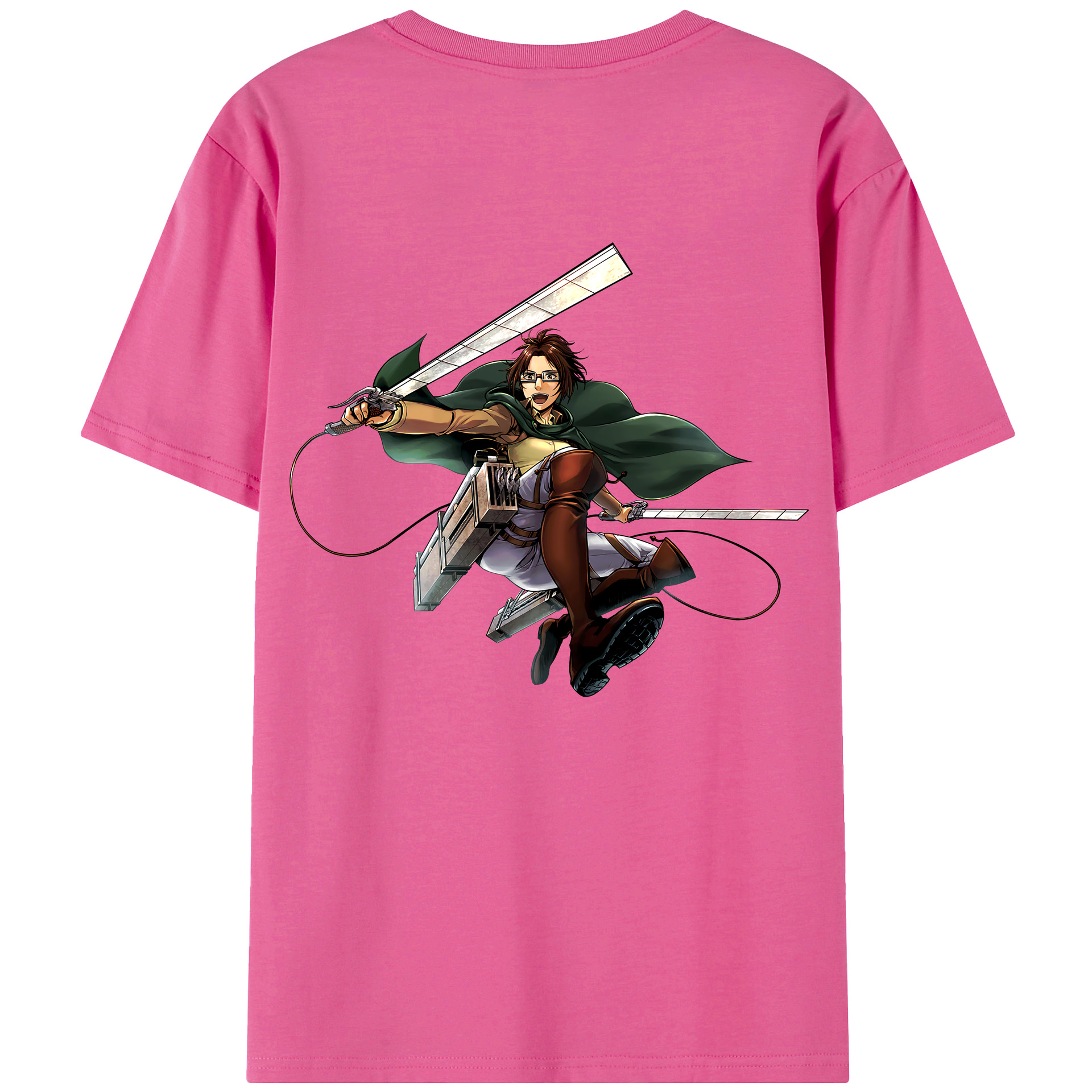 （画像用） 進撃の巨人 ハンジ·ゾエ Attack on Titan Hanji Zoe レディース半袖Tシャツ(バックプリント)