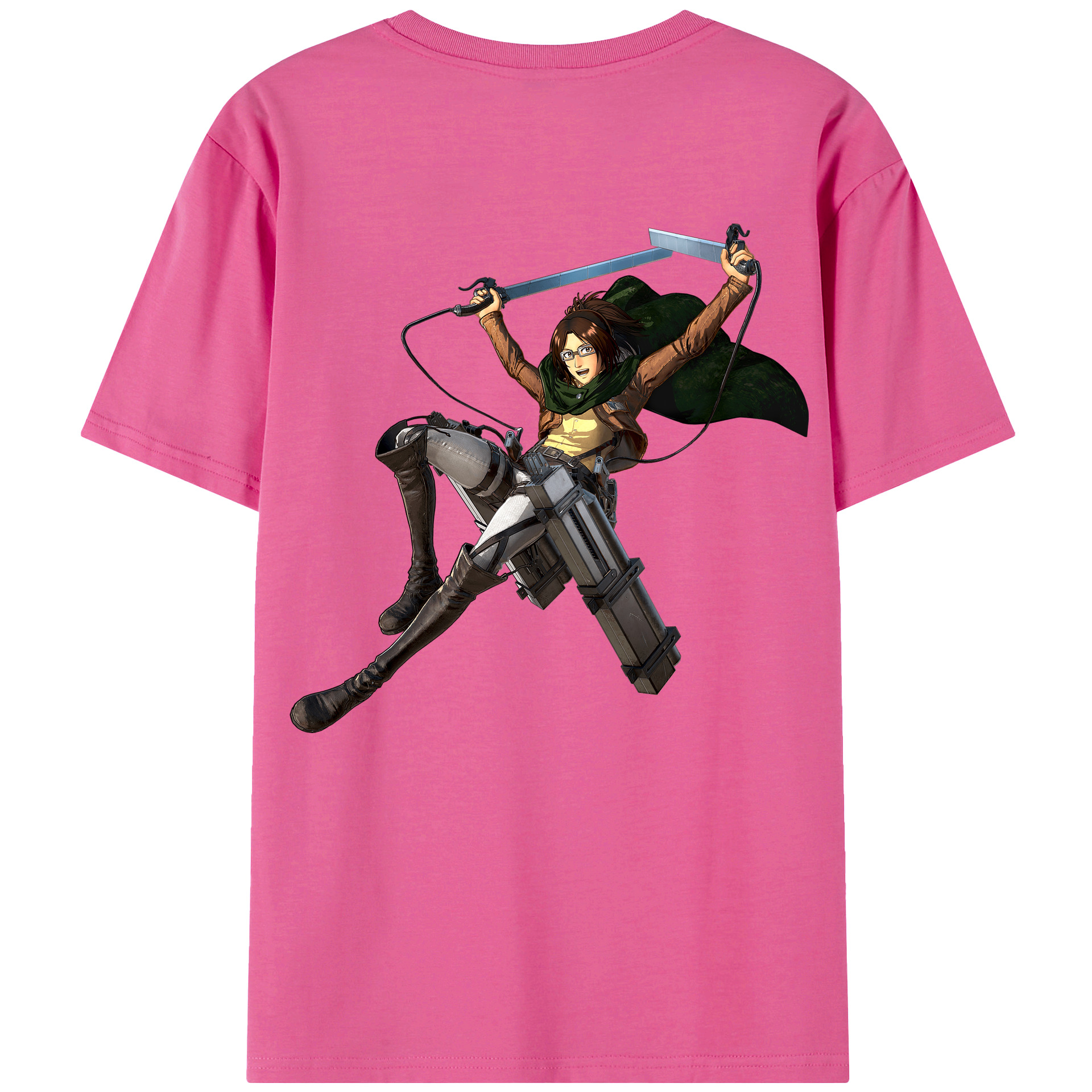 （画像用） 進撃の巨人 ハンジ·ゾエ Attack on Titan Hanji Zoe レディース半袖Tシャツ(バックプリント)