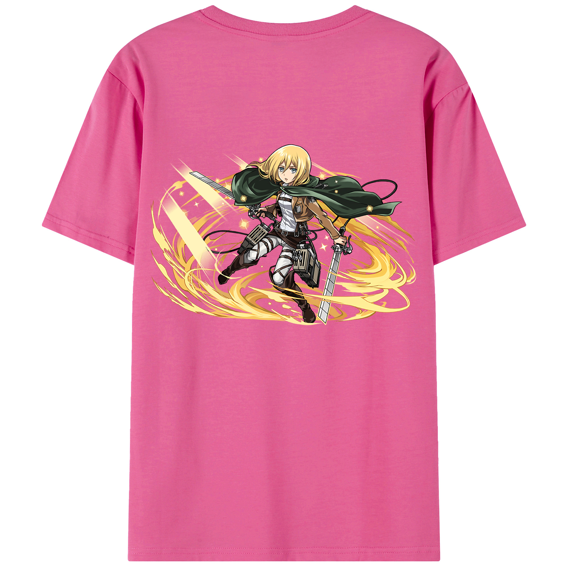 （画像用） 進撃の巨人 クリスタ·レンズ Attack on Titan Christa Lenz レディース半袖Tシャツ(バックプリント)