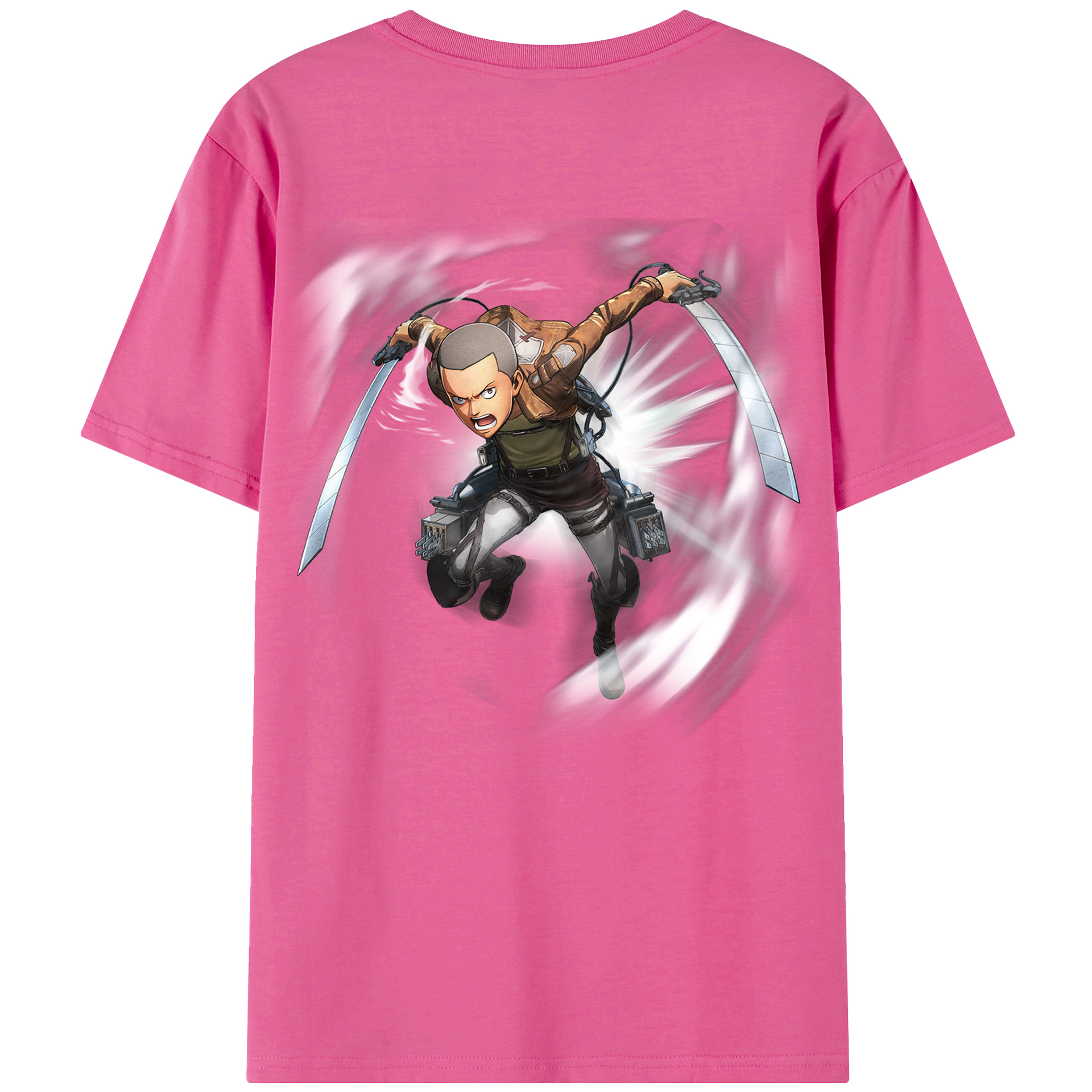 （画像用） 進撃の巨人 コニー·スプリンガー Attack on Titan Connie Springer レディース半袖Tシャツ(バックプリント)