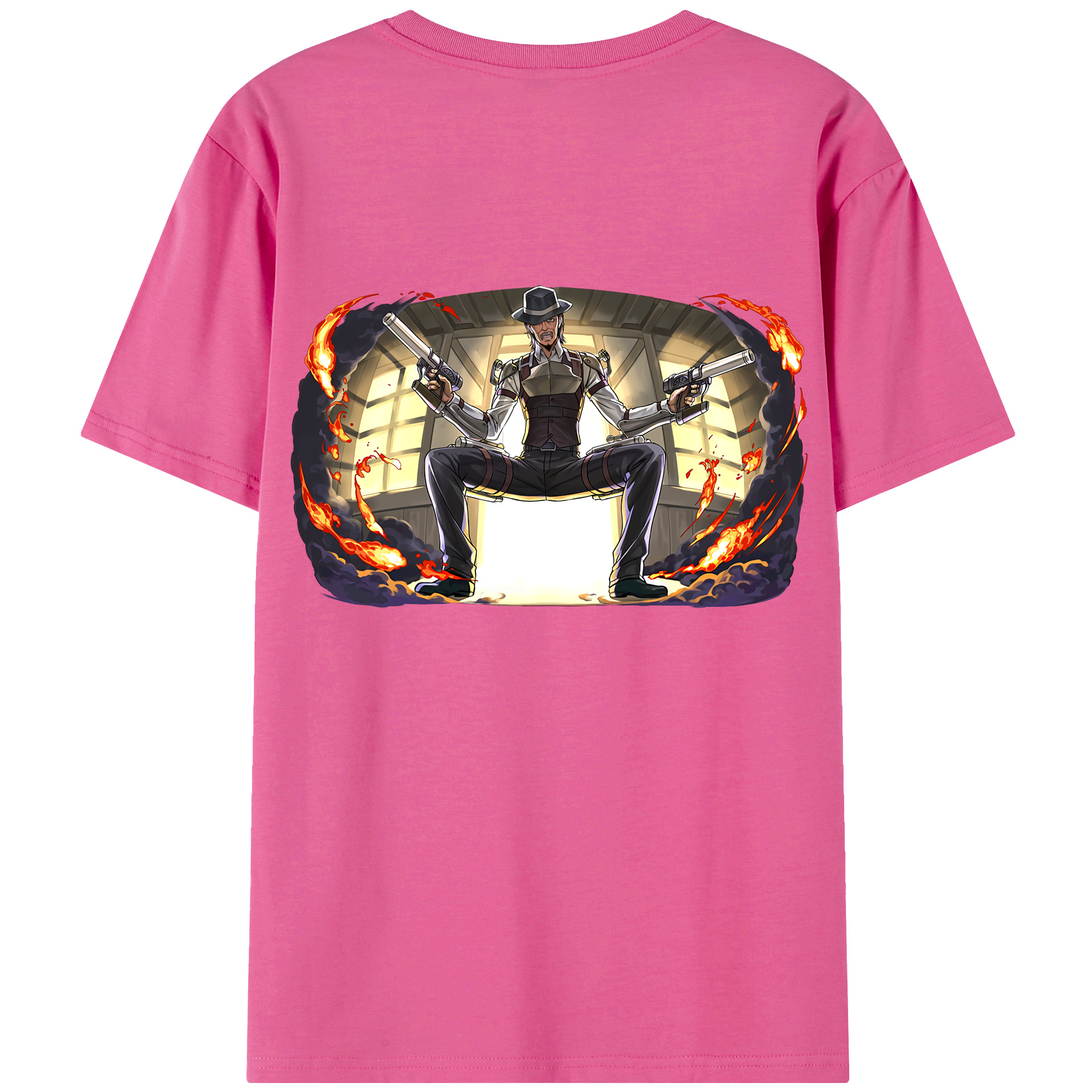 （画像用） 進撃の巨人 ケニー·アッカーマン Attack on Titan Kenny Ackerman レディース半袖Tシャツ(バックプリント)