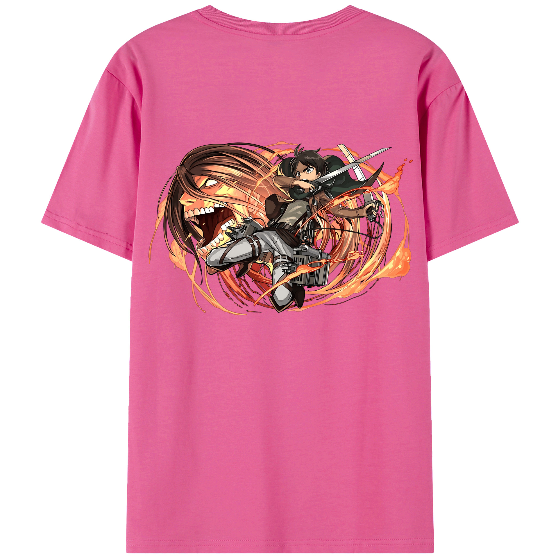 （画像用） 進撃の巨人 エレン･イェーガー Attack on Titan Eren Jäger レディース半袖Tシャツ(バックプリント)