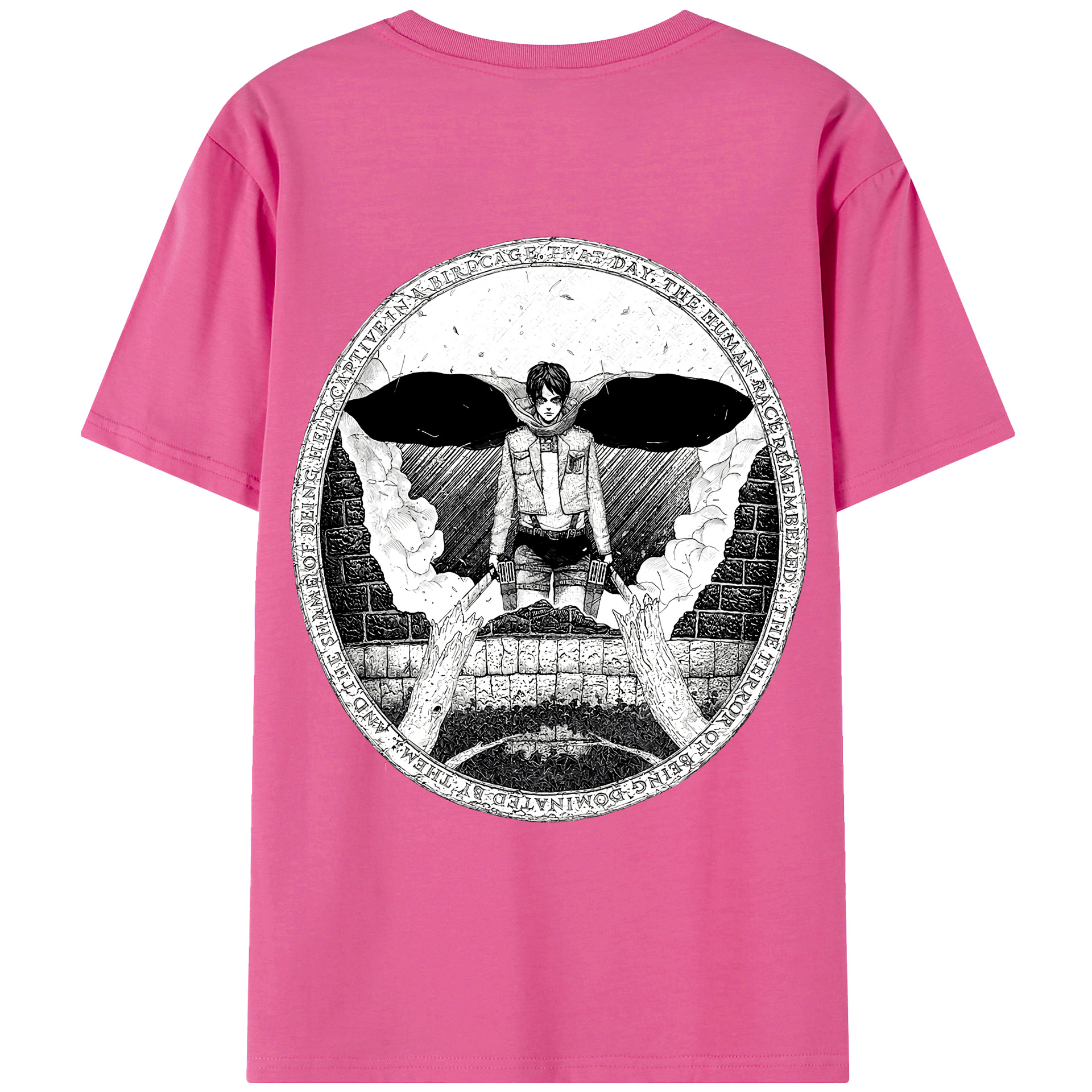 （画像用） 進撃の巨人 エレン･イェーガー Attack on Titan Eren Jäger レディース半袖Tシャツ(バックプリント)