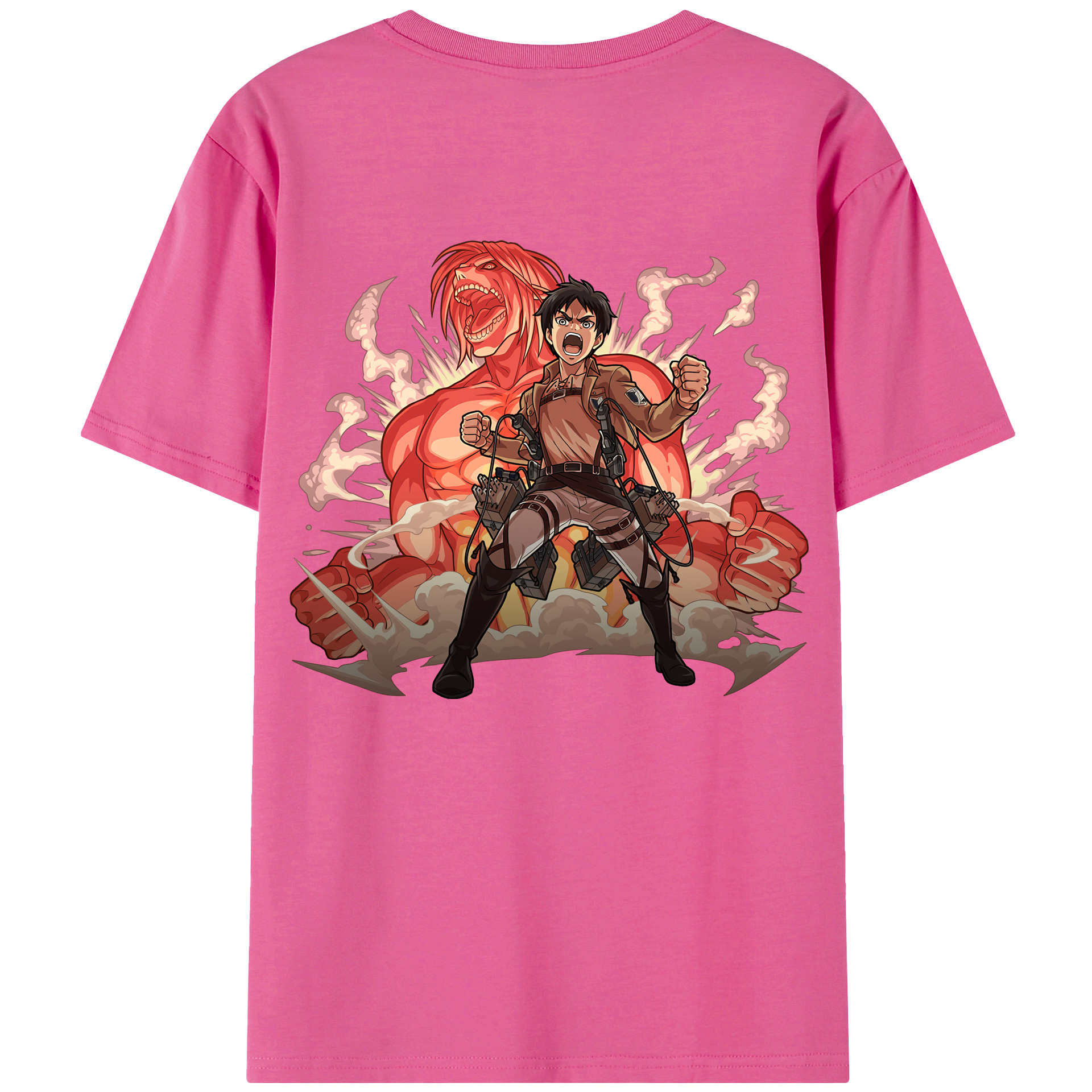 （画像用） 進撃の巨人 エレン･イェーガー Attack on Titan Eren Jäger レディース半袖Tシャツ(バックプリント)
