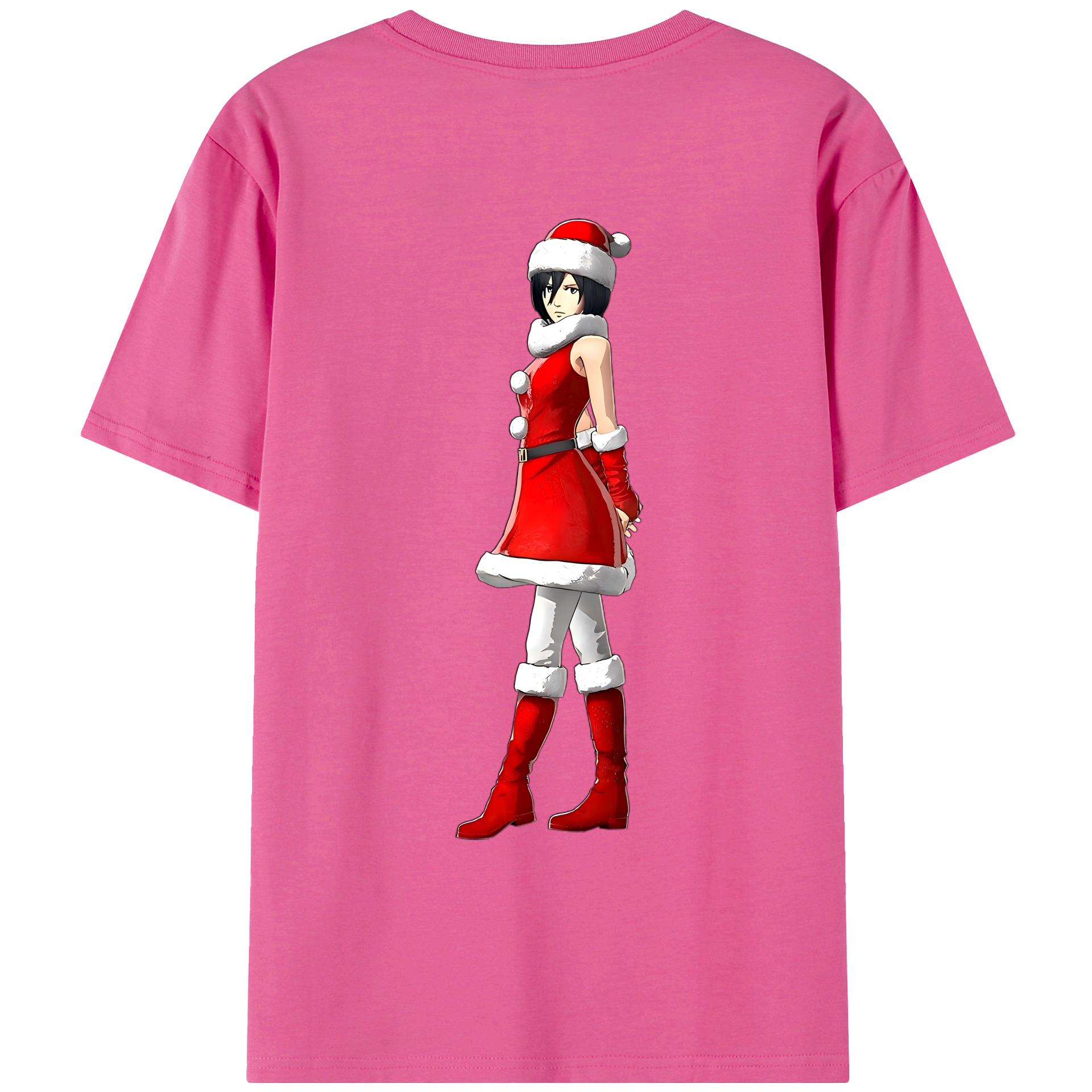 （画像用） 進撃の巨人 ミカサ·アッカーマン Attack on Titan Mikasa Ackerman レディース半袖Tシャツ(バックプリント)