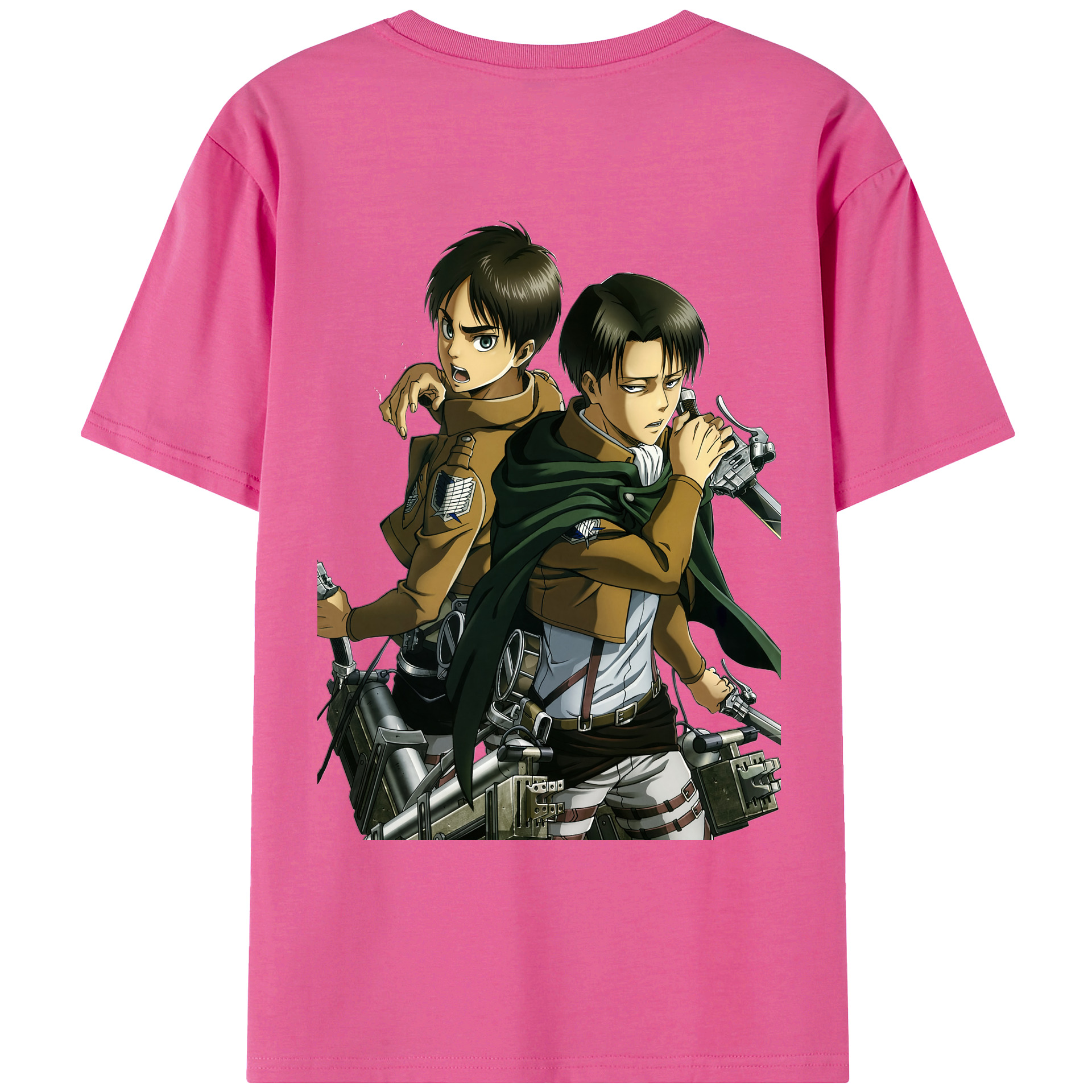 （画像用） 進撃の巨人 リヴァイ·アッカーマン Attack on Titan Levi Ackerman レディース半袖Tシャツ(バックプリント)