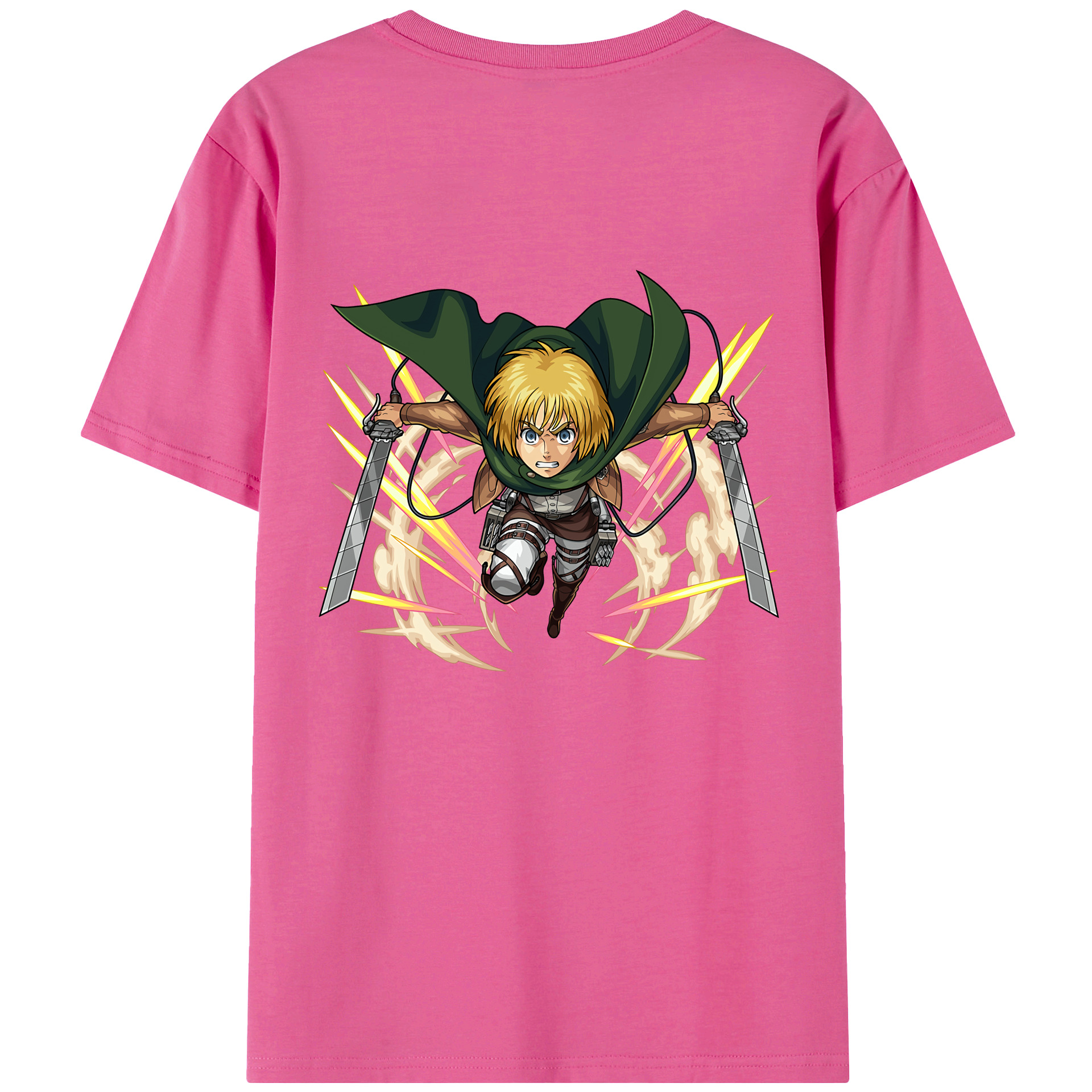 （画像用） 進撃の巨人 アルミン·アルレルト Attack on Titan Armin Arlert レディース半袖Tシャツ(バックプリント)