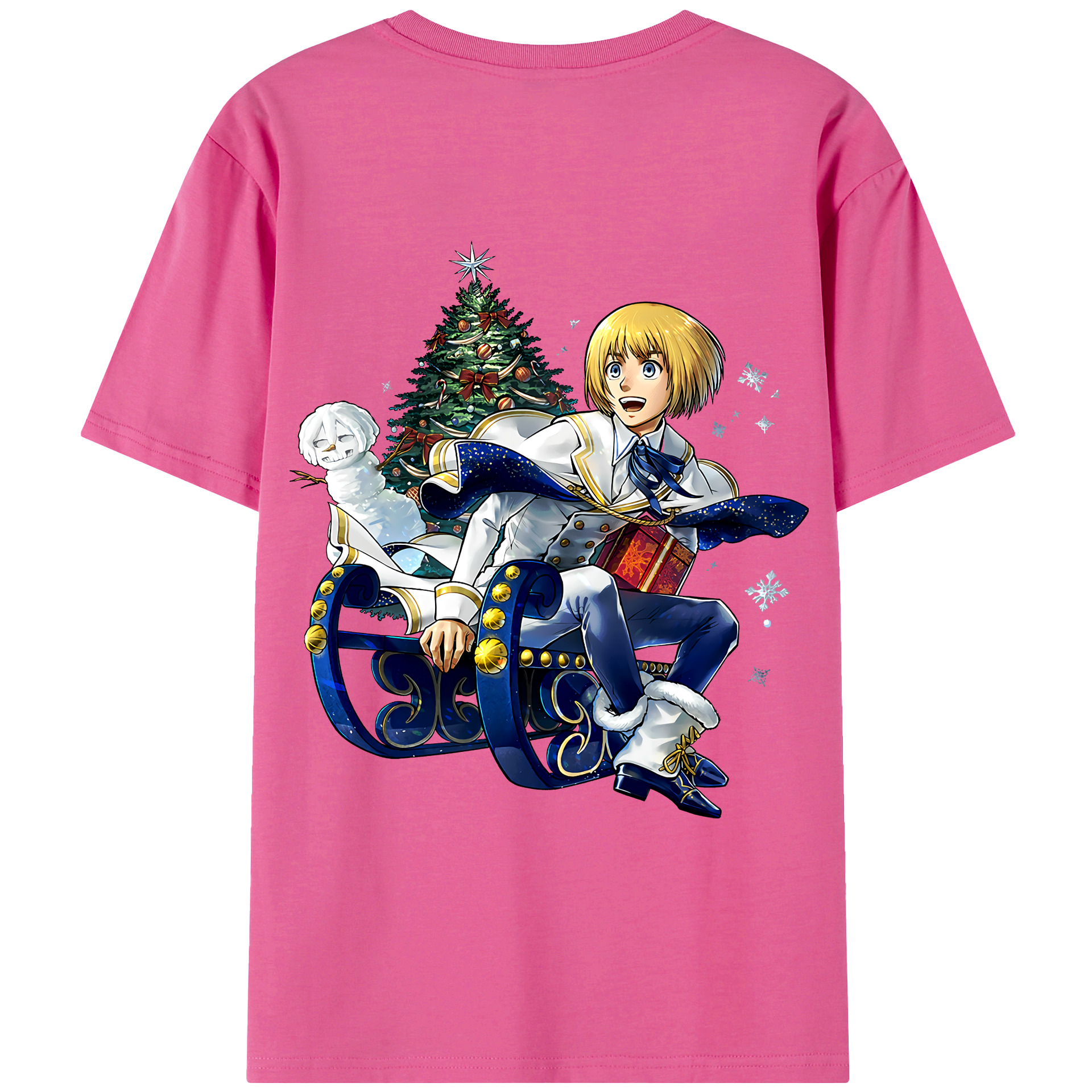 （画像用） 進撃の巨人 アルミン·アルレルト Attack on Titan Armin Arlert レディース半袖Tシャツ(バックプリント)