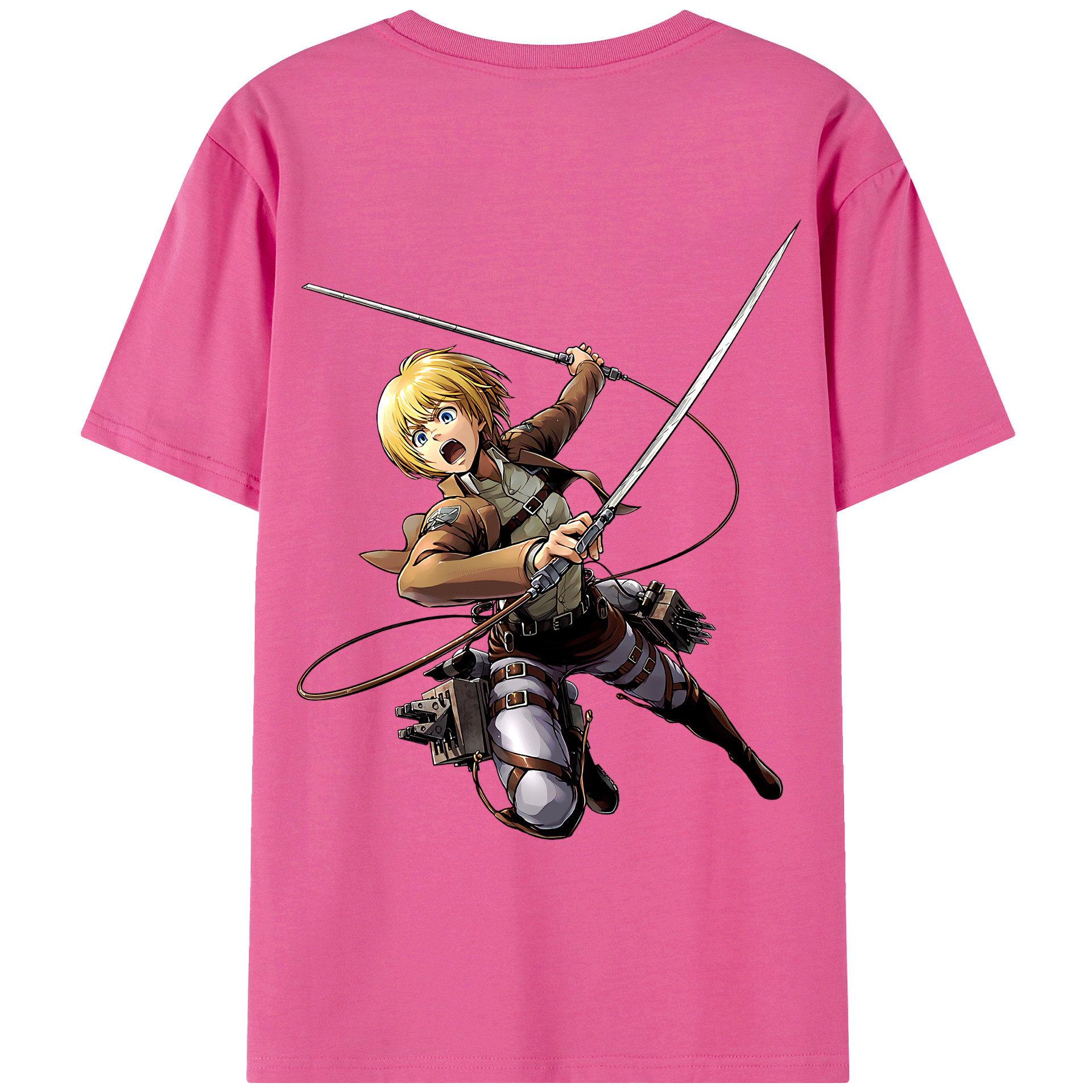 （画像用） 進撃の巨人 アルミン·アルレルト Attack on Titan Armin Arlert レディース半袖Tシャツ(バックプリント)