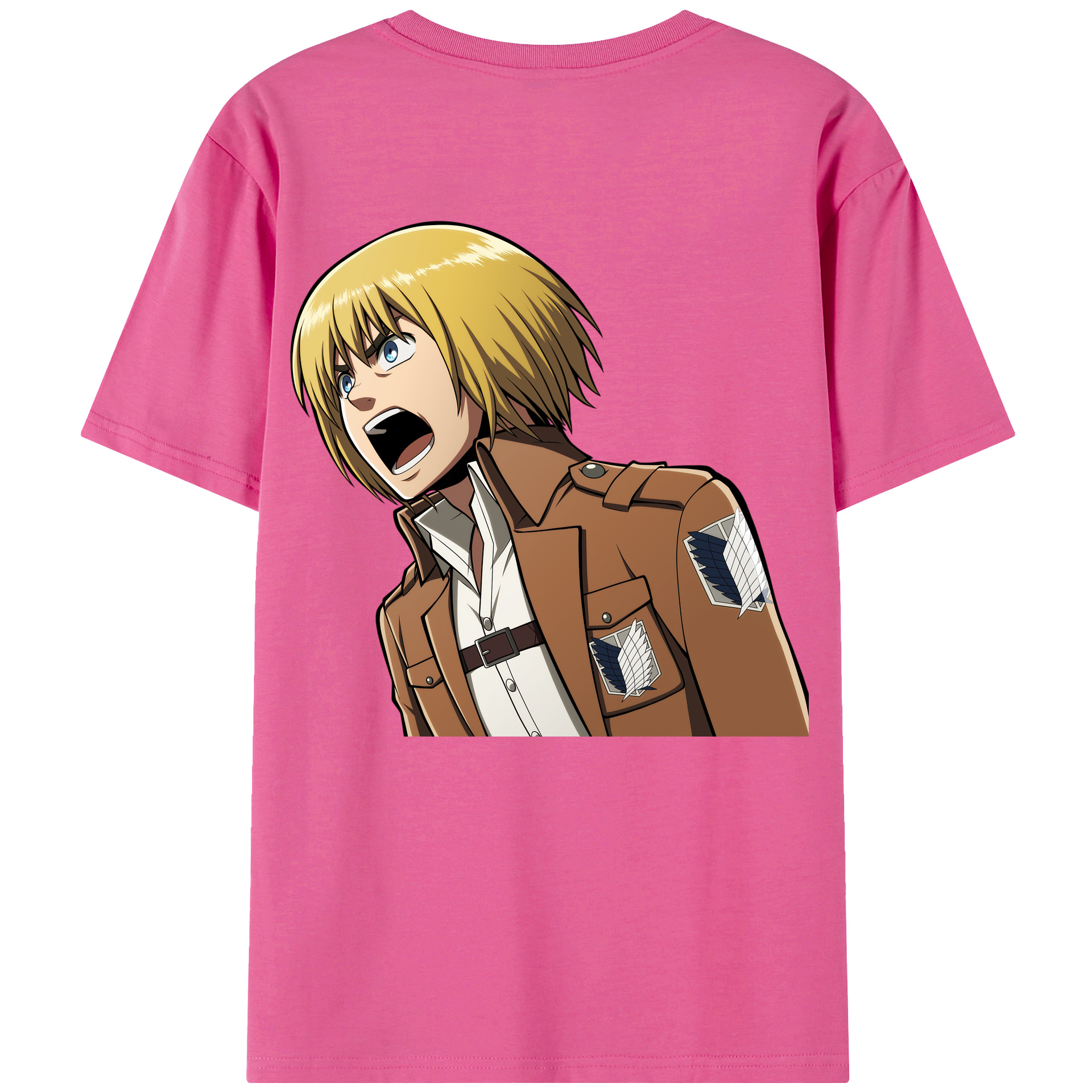 （画像用） 進撃の巨人 アルミン·アルレルト Attack on Titan Armin Arlert レディース半袖Tシャツ(バックプリント)