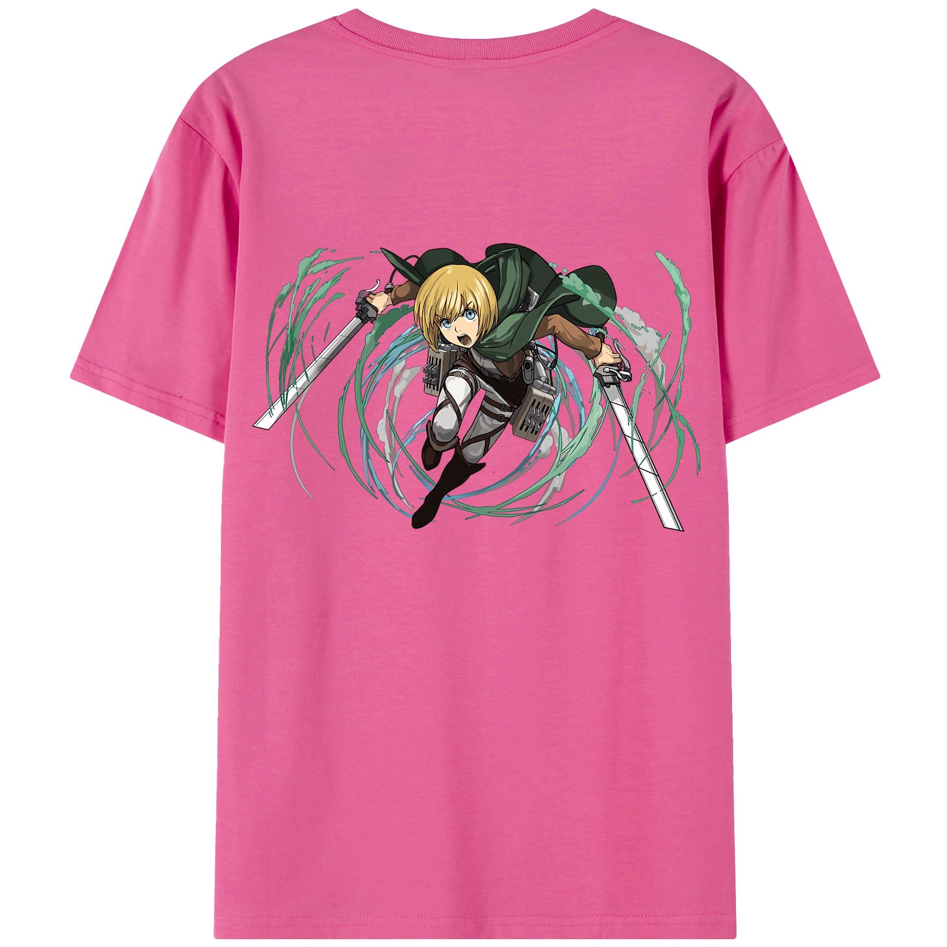 （画像用） 進撃の巨人 アルミン·アルレルト Attack on Titan Armin Arlert レディース半袖Tシャツ(バックプリント)