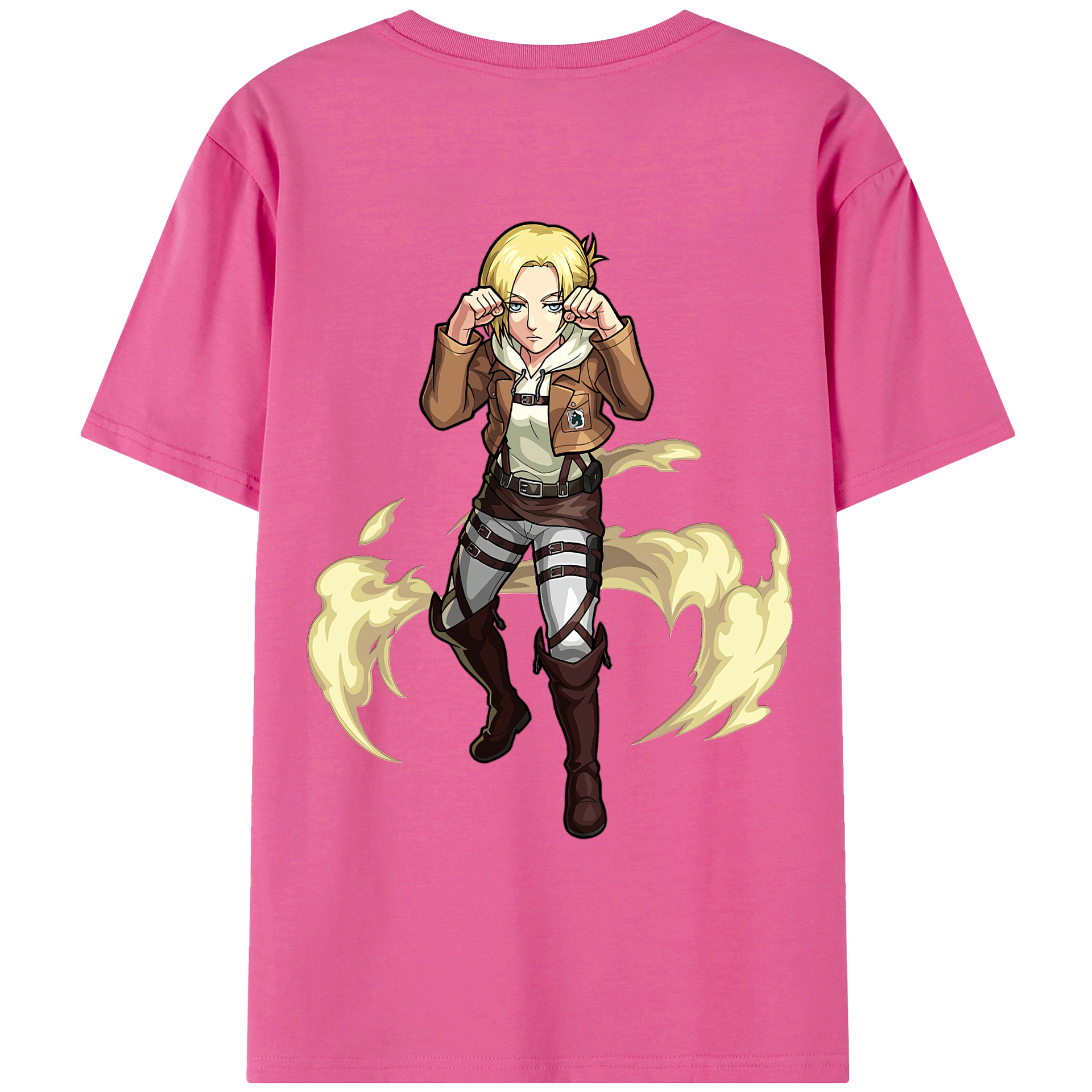 （画像用） 進撃の巨人 アニ・レオンハート Attack on Titan Annie Leonhart レディース半袖Tシャツ(バックプリント)