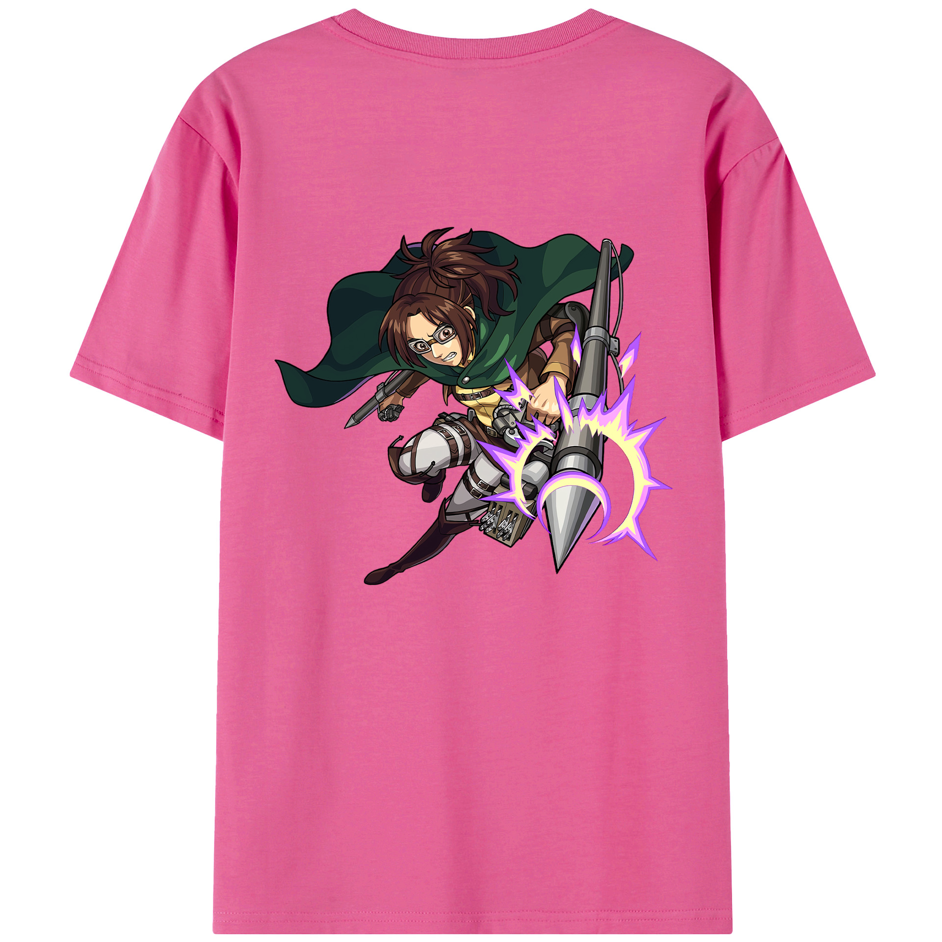 （画像用） 進撃の巨人 ハンジ·ゾエ Attack on Titan Hanji Zoe レディース半袖Tシャツ(バックプリント)