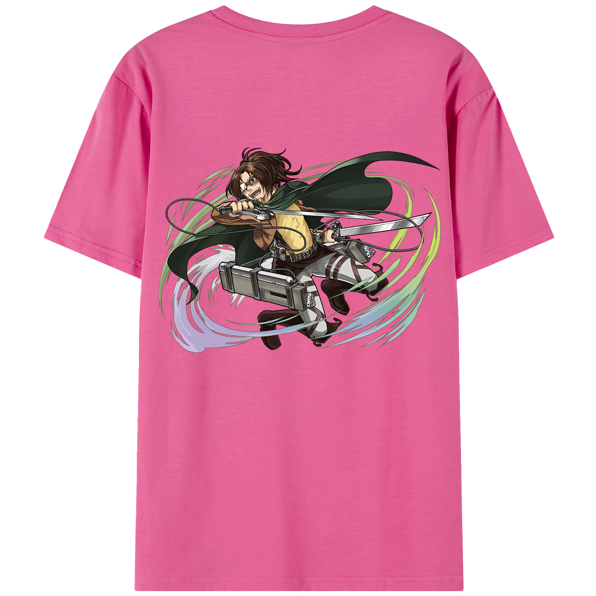 （画像用） 進撃の巨人 ハンジ·ゾエ Attack on Titan Hanji Zoe レディース半袖Tシャツ(バックプリント)