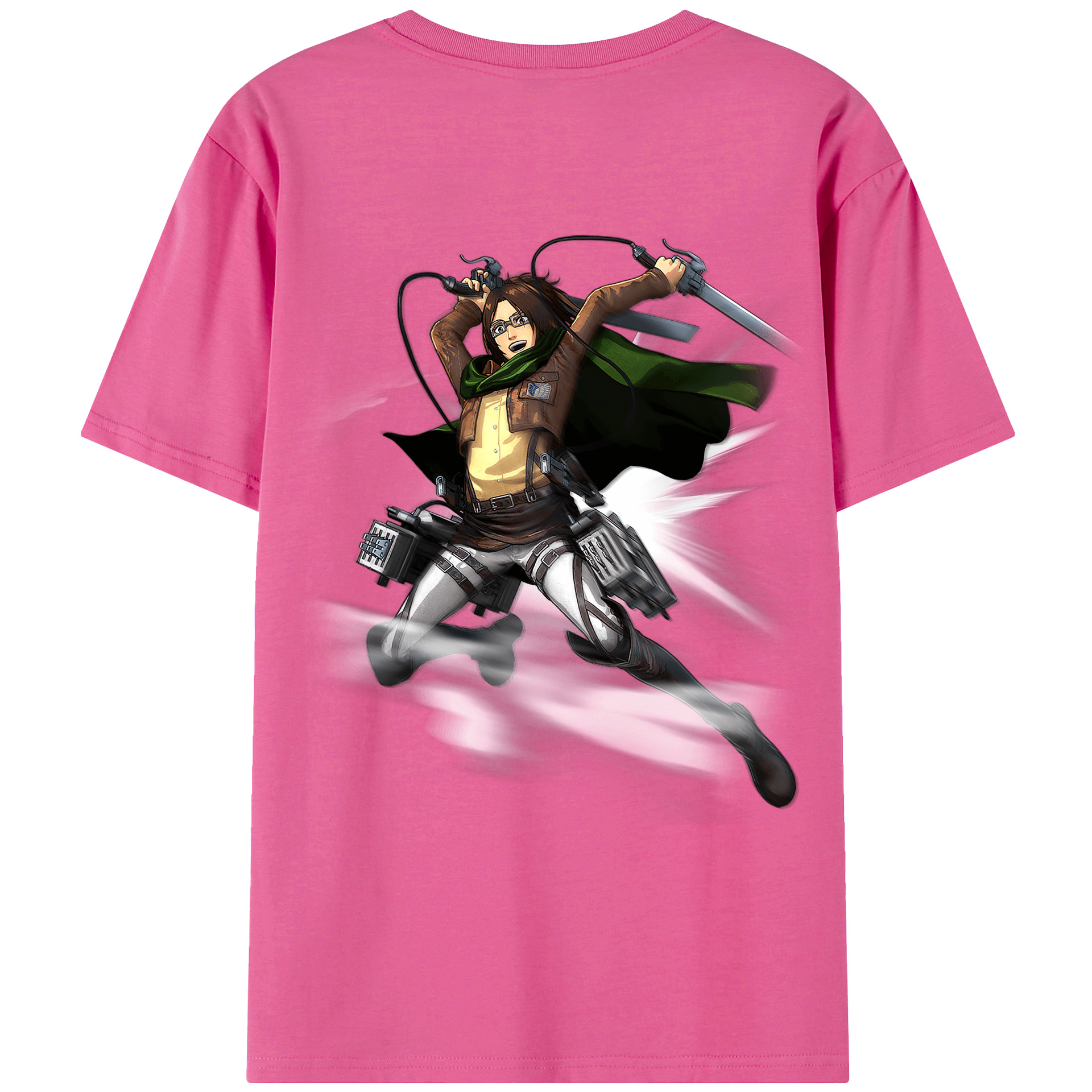 （画像用） 進撃の巨人 ハンジ·ゾエ Attack on Titan Hanji Zoe レディース半袖Tシャツ(バックプリント)