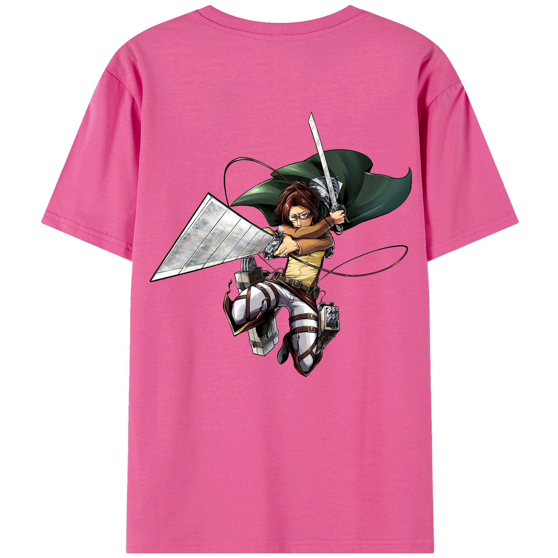 （画像用） 進撃の巨人 ハンジ·ゾエ Attack on Titan Hanji Zoe レディース半袖Tシャツ(バックプリント)