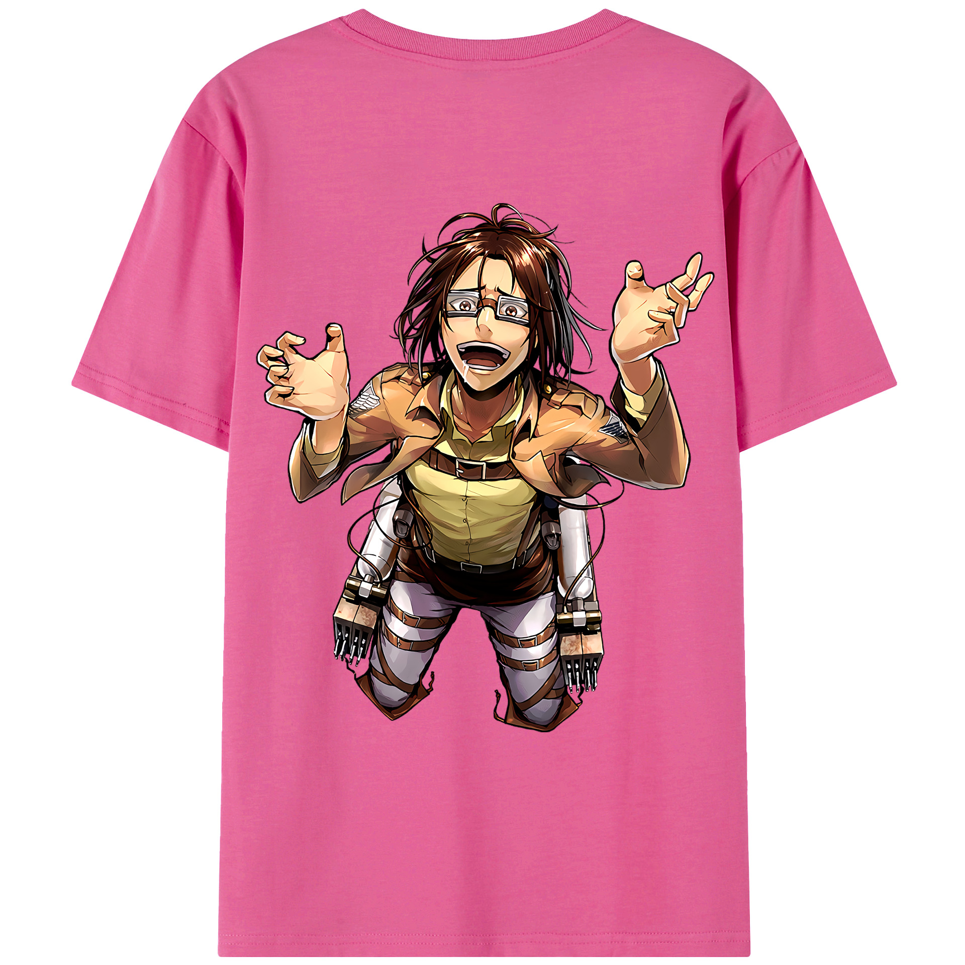 （画像用） 進撃の巨人 ハンジ·ゾエ Attack on Titan Hanji Zoe レディース半袖Tシャツ(バックプリント)