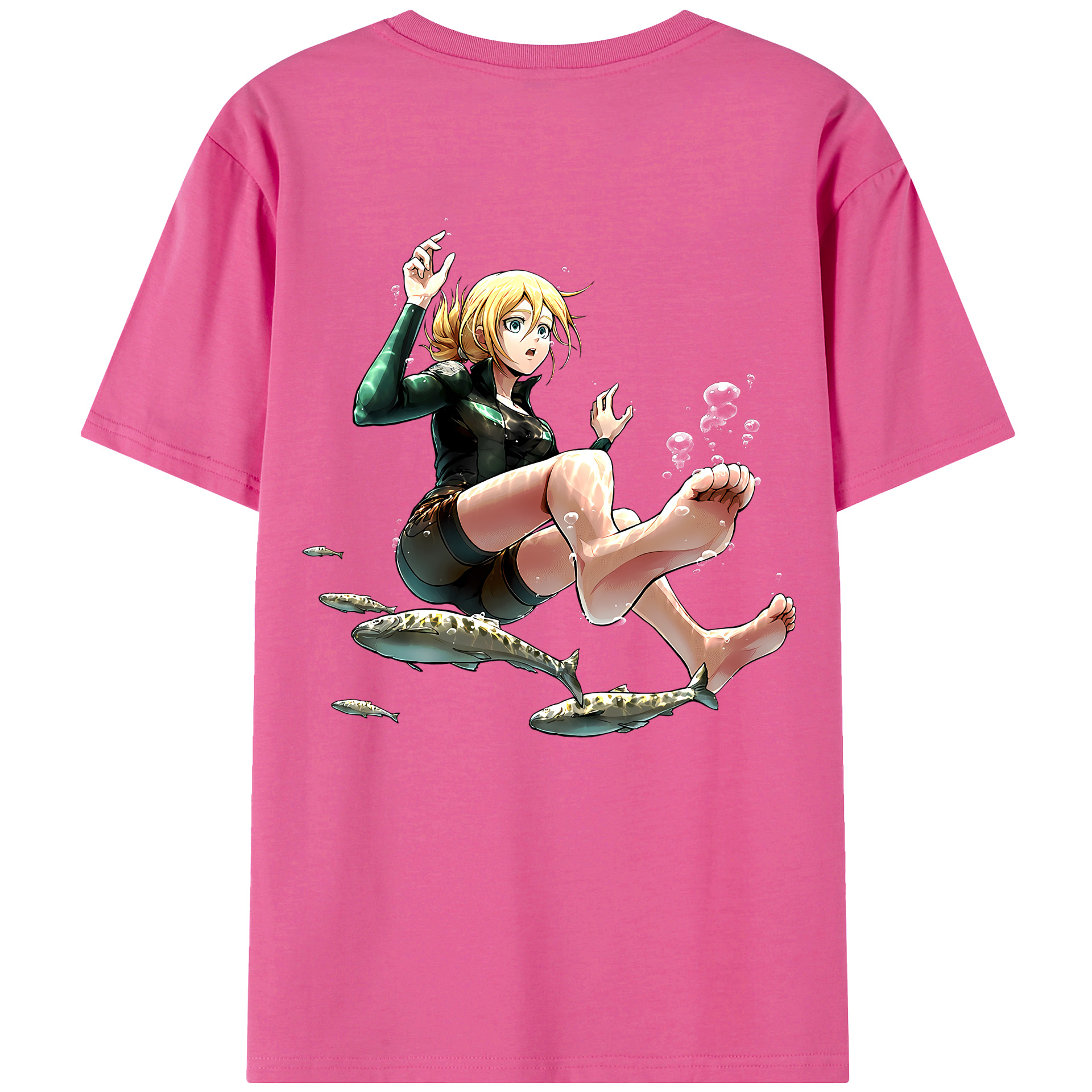 （画像用） 進撃の巨人 クリスタ·レンズ Attack on Titan Christa Lenz レディース半袖Tシャツ(バックプリント)