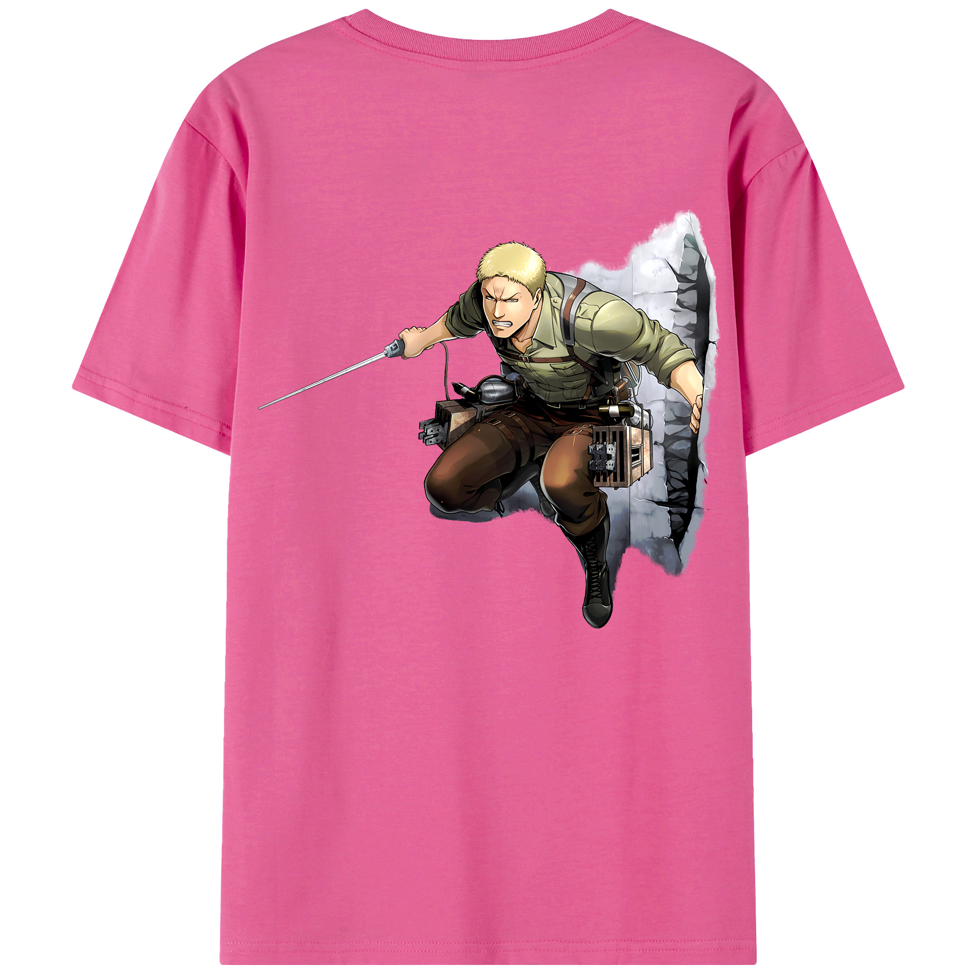（画像用） 進撃の巨人 ライナー・ブラウン Attack on Titan Reiner Braun レディース半袖Tシャツ(バックプリント)