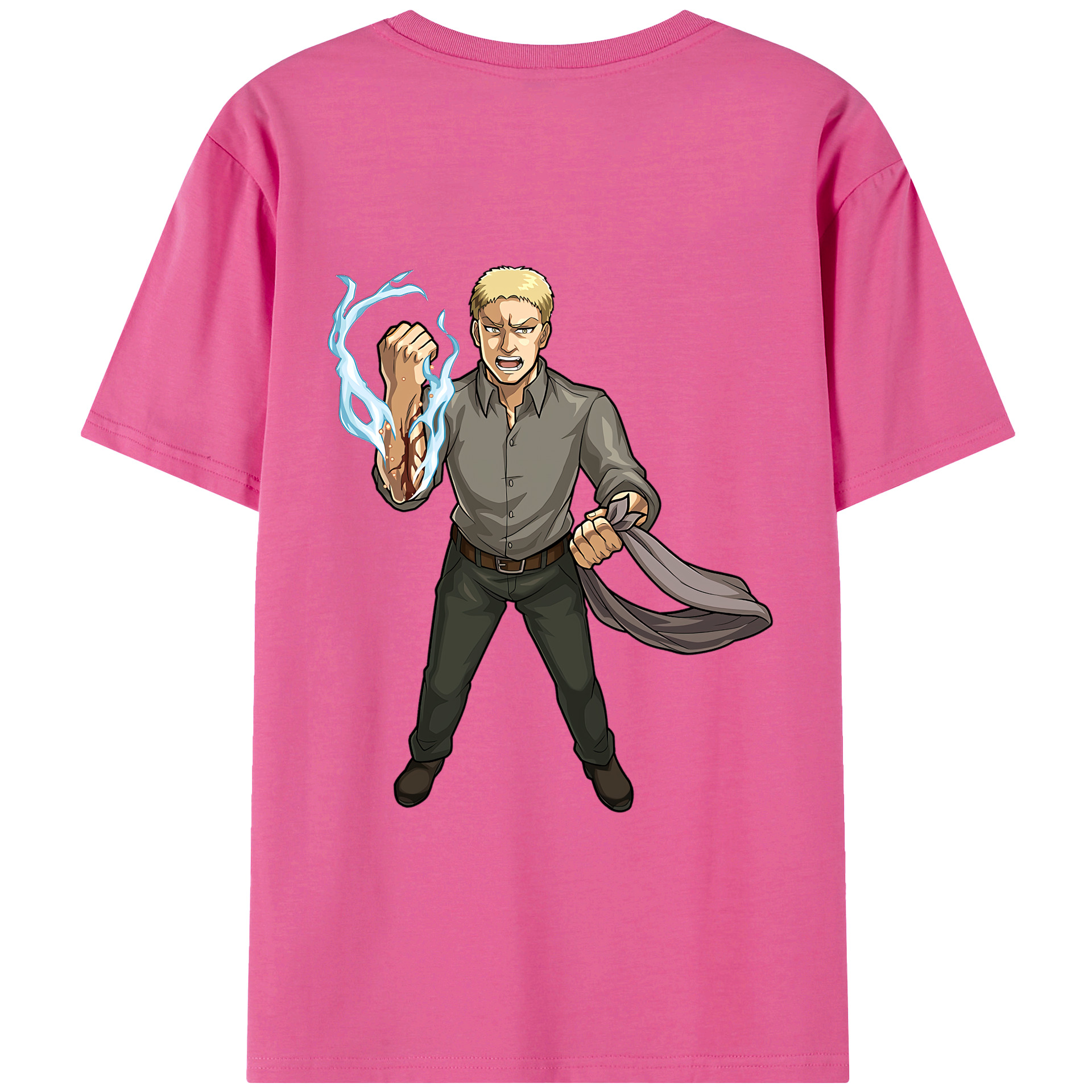 （画像用） 進撃の巨人 ライナー・ブラウン Attack on Titan Reiner Braun レディース半袖Tシャツ(バックプリント)