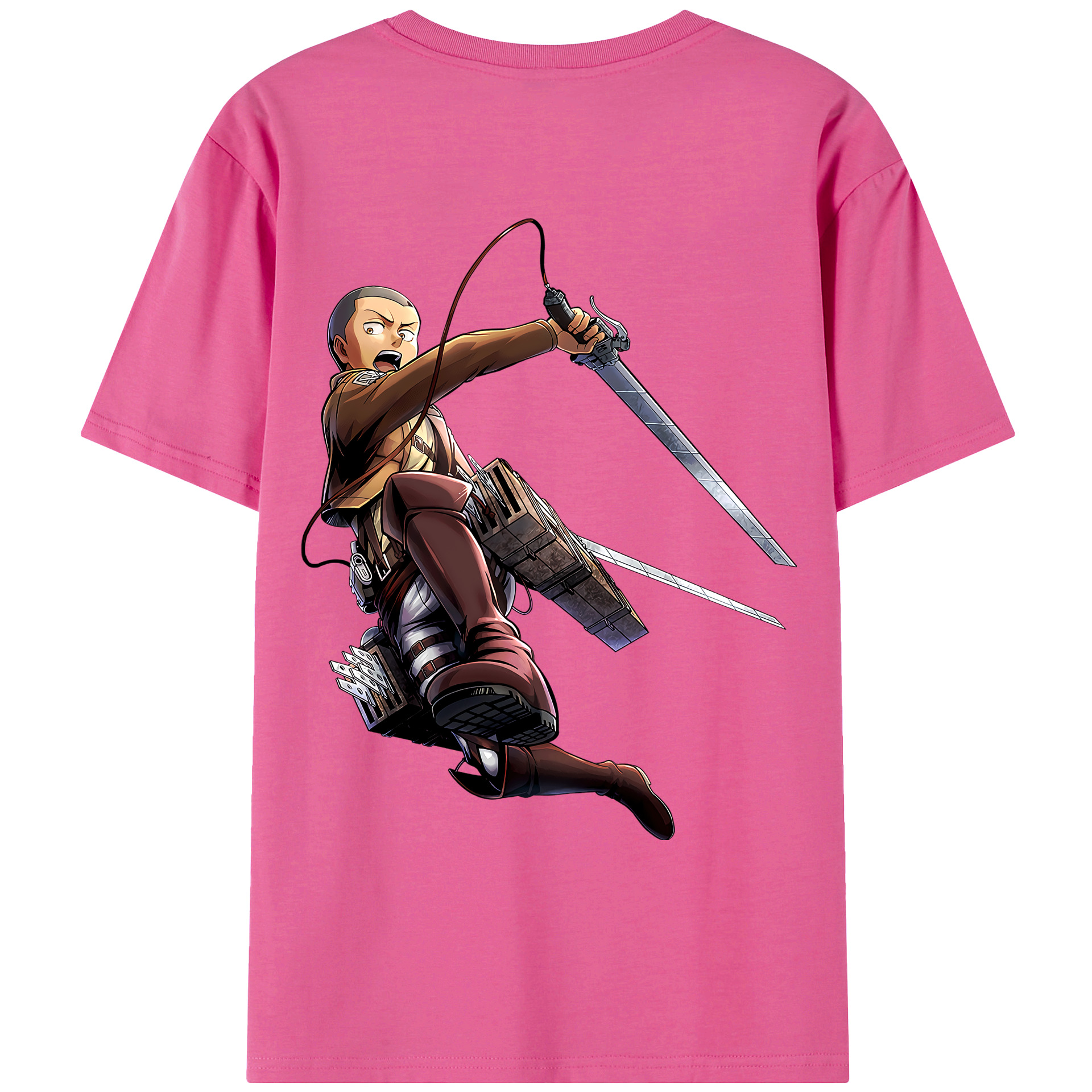 （画像用） 進撃の巨人 コニー·スプリンガー Attack on Titan Connie Springer レディース半袖Tシャツ(バックプリント)
