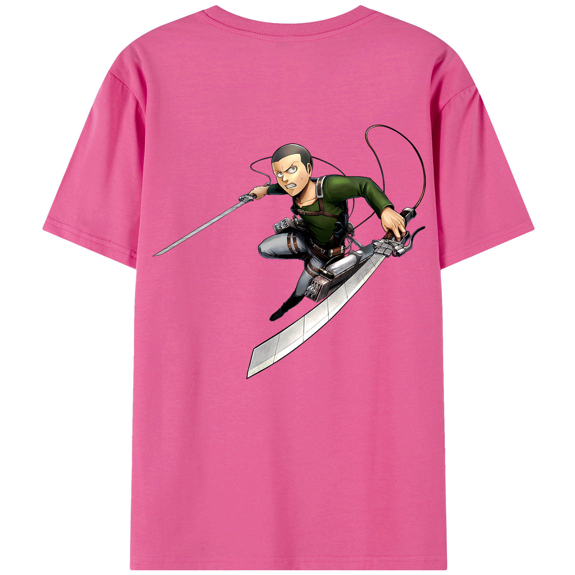 （画像用） 進撃の巨人 コニー·スプリンガー Attack on Titan Connie Springer レディース半袖Tシャツ(バックプリント)