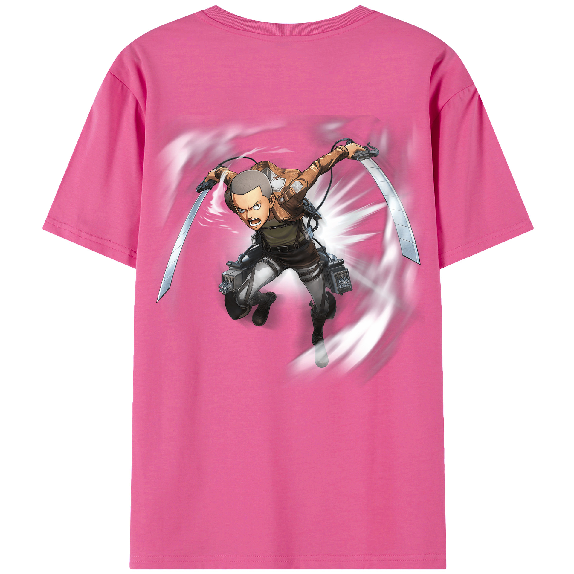 （画像用） 進撃の巨人 コニー·スプリンガー Attack on Titan Connie Springer レディース半袖Tシャツ(バックプリント)