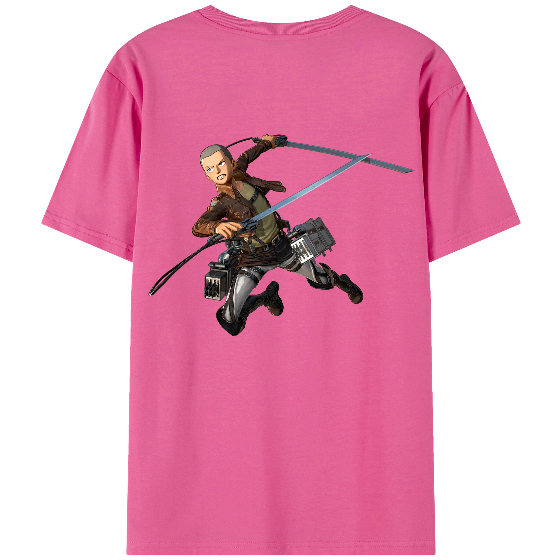 （画像用） 進撃の巨人 コニー·スプリンガー Attack on Titan Connie Springer レディース半袖Tシャツ(バックプリント)