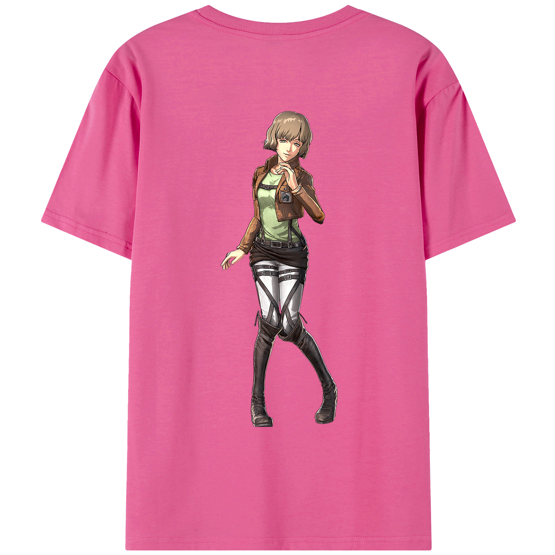 （画像用） 進撃の巨人 ヒツチ Attack on Titan Hitch レディース半袖Tシャツ(バックプリント)