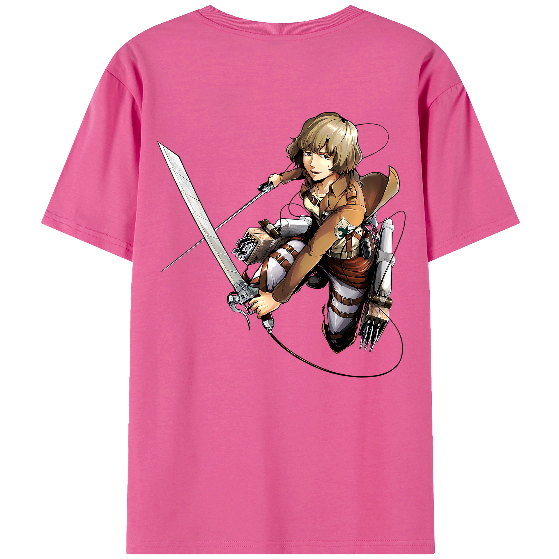 （画像用） 進撃の巨人 ヒツチ Attack on Titan Hitch レディース半袖Tシャツ(バックプリント)