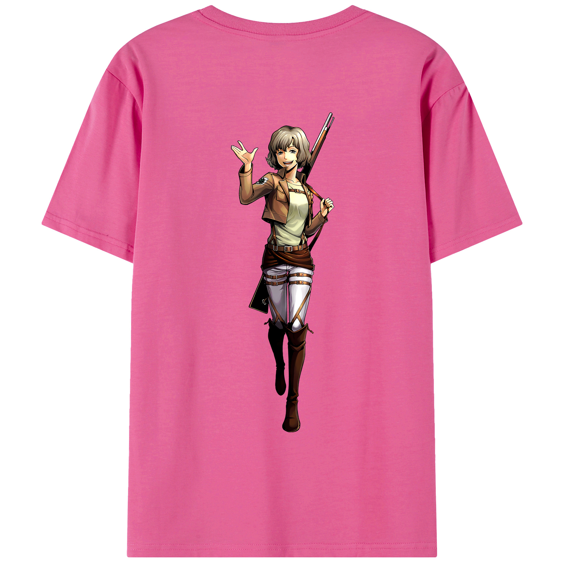 （画像用） 進撃の巨人 ヒツチ Attack on Titan Hitch レディース半袖Tシャツ(バックプリント)