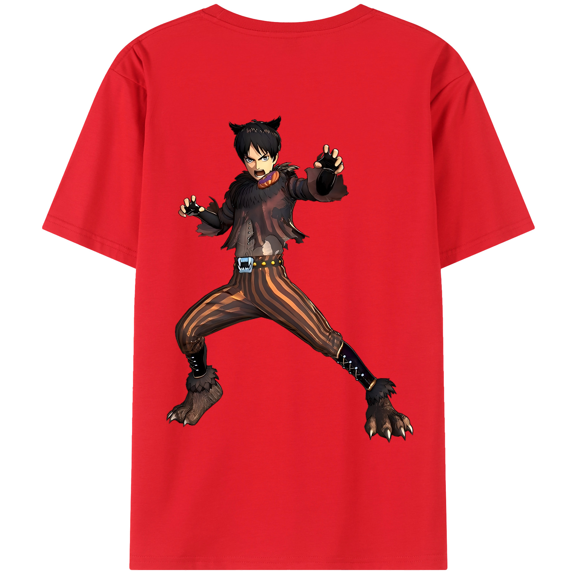 （画像用） 進撃の巨人 エレン･イェーガー Attack on Titan Eren Jäger レディース半袖Tシャツ(バックプリント)