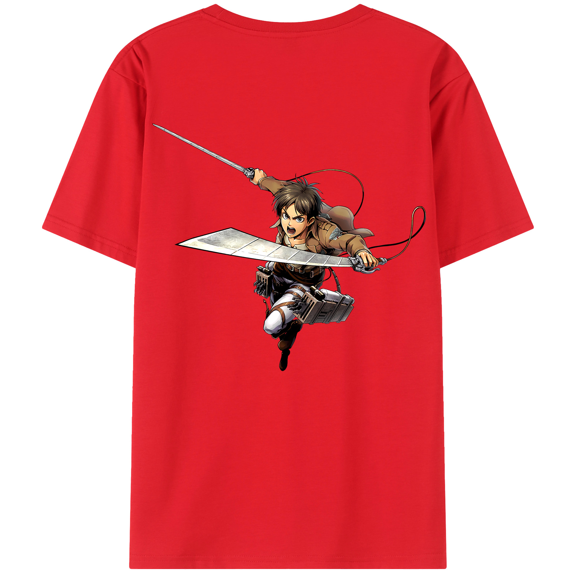（画像用） 進撃の巨人 エレン･イェーガー Attack on Titan Eren Jäger レディース半袖Tシャツ(バックプリント)