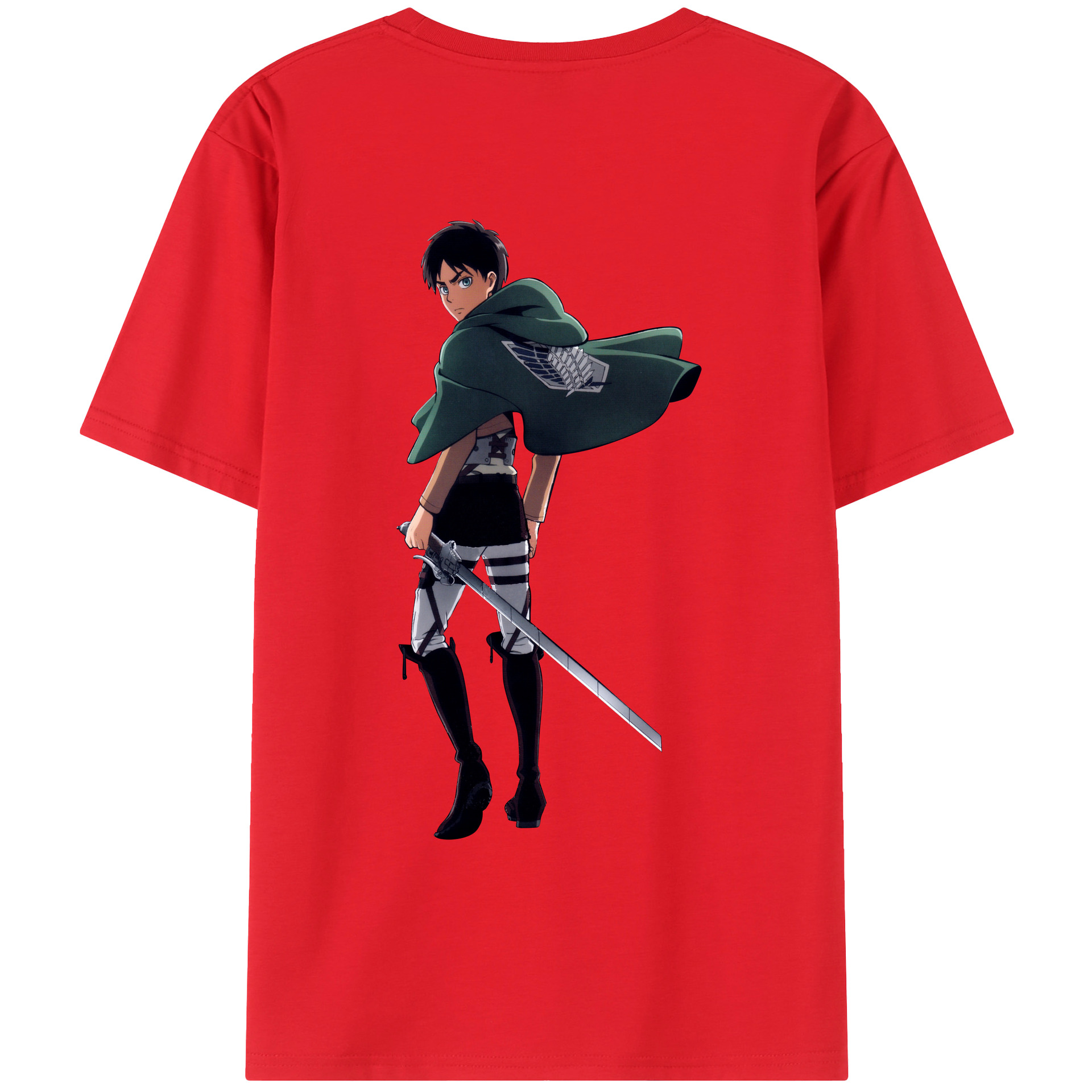 （画像用） 進撃の巨人 エレン･イェーガー Attack on Titan Eren Jäger レディース半袖Tシャツ(バックプリント)