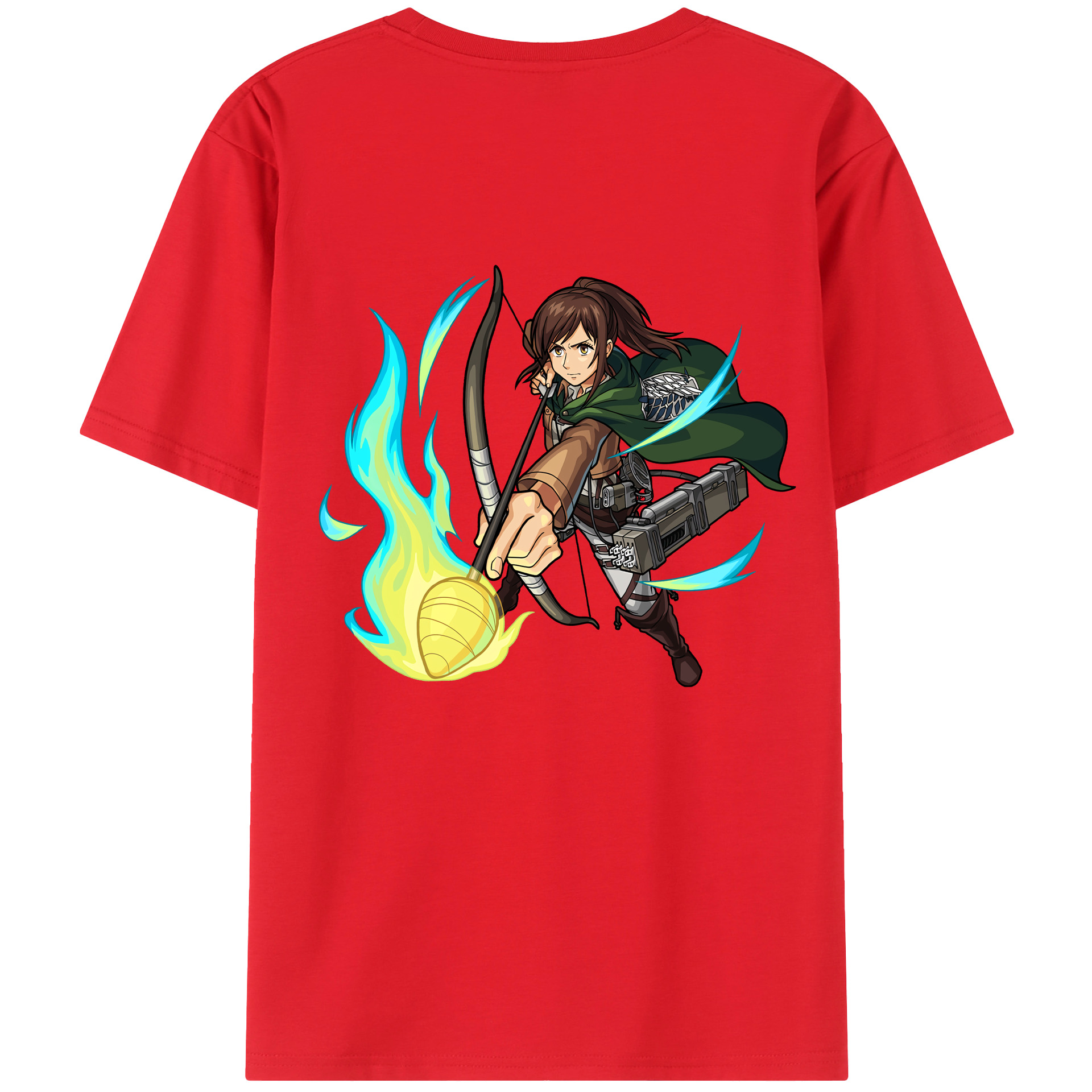 （画像用） 進撃の巨人 サシャ·ブラウス Attack on Titan Sasha Blaus レディース半袖Tシャツ(バックプリント)