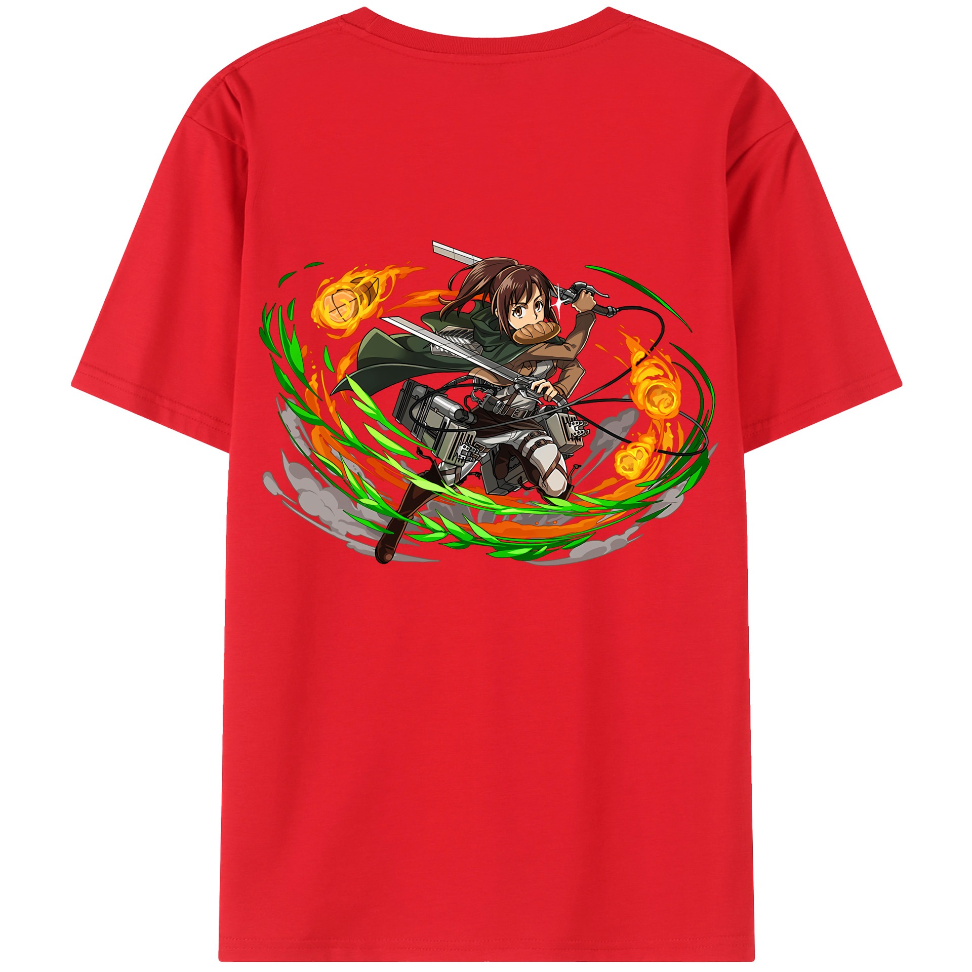 （画像用） 進撃の巨人 サシャ·ブラウス Attack on Titan Sasha Blaus レディース半袖Tシャツ(バックプリント)