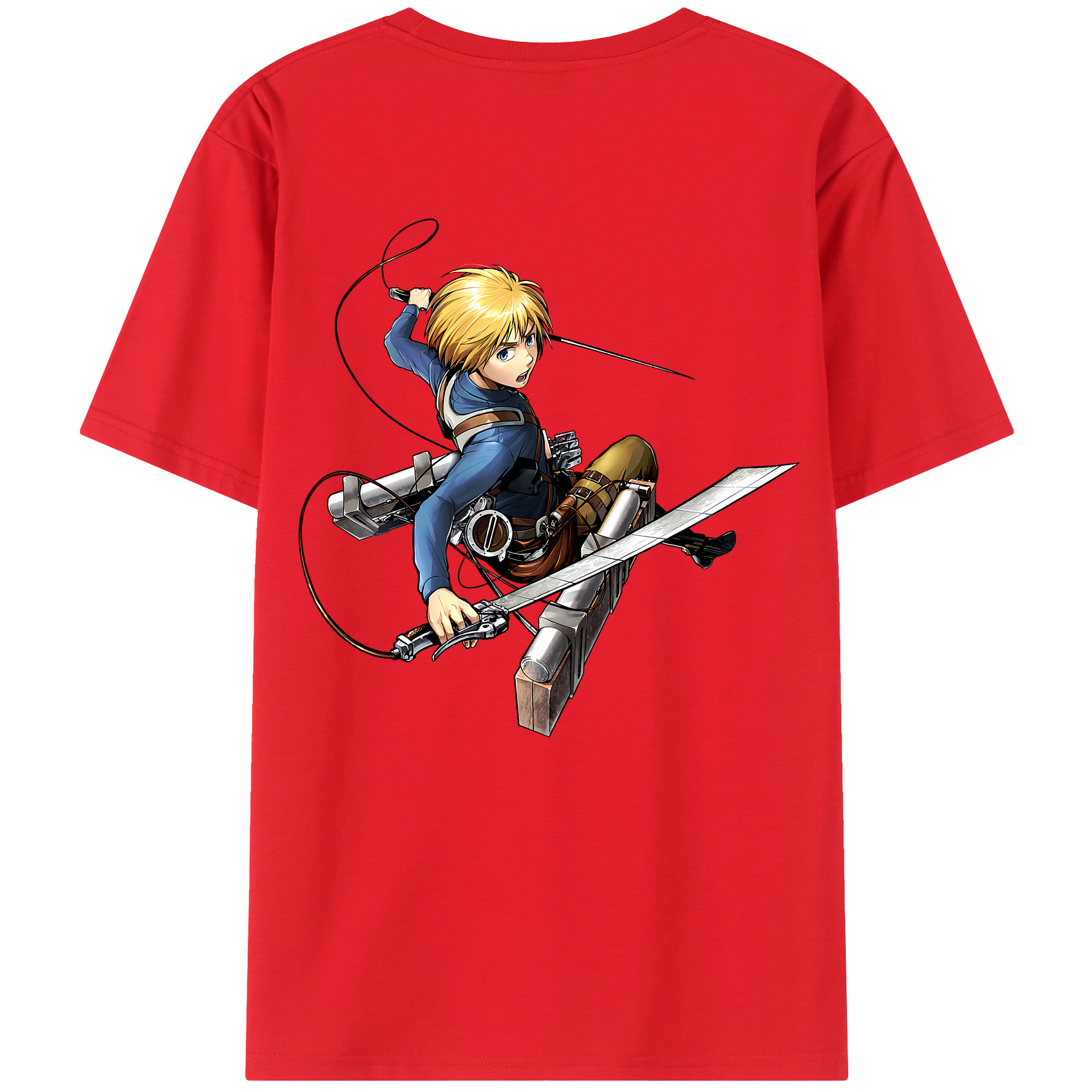（画像用） 進撃の巨人 アルミン·アルレルト Attack on Titan Armin Arlert レディース半袖Tシャツ(バックプリント)