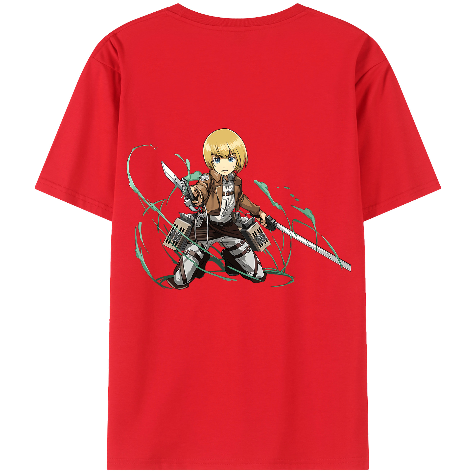 （画像用） 進撃の巨人 アルミン·アルレルト Attack on Titan Armin Arlert レディース半袖Tシャツ(バックプリント)
